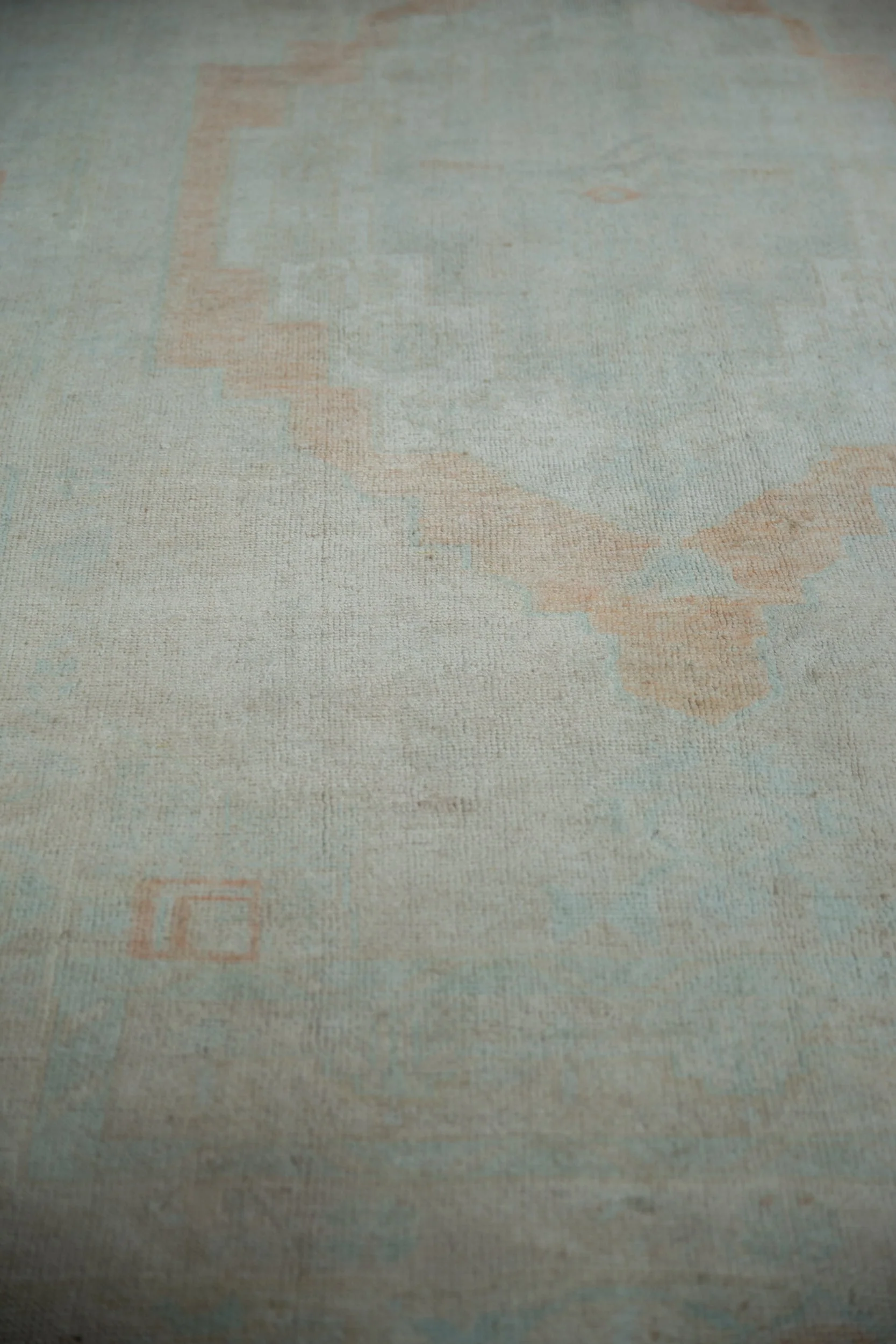 5x9.5 Vintage Distressed Oushak Carpet - Image 9