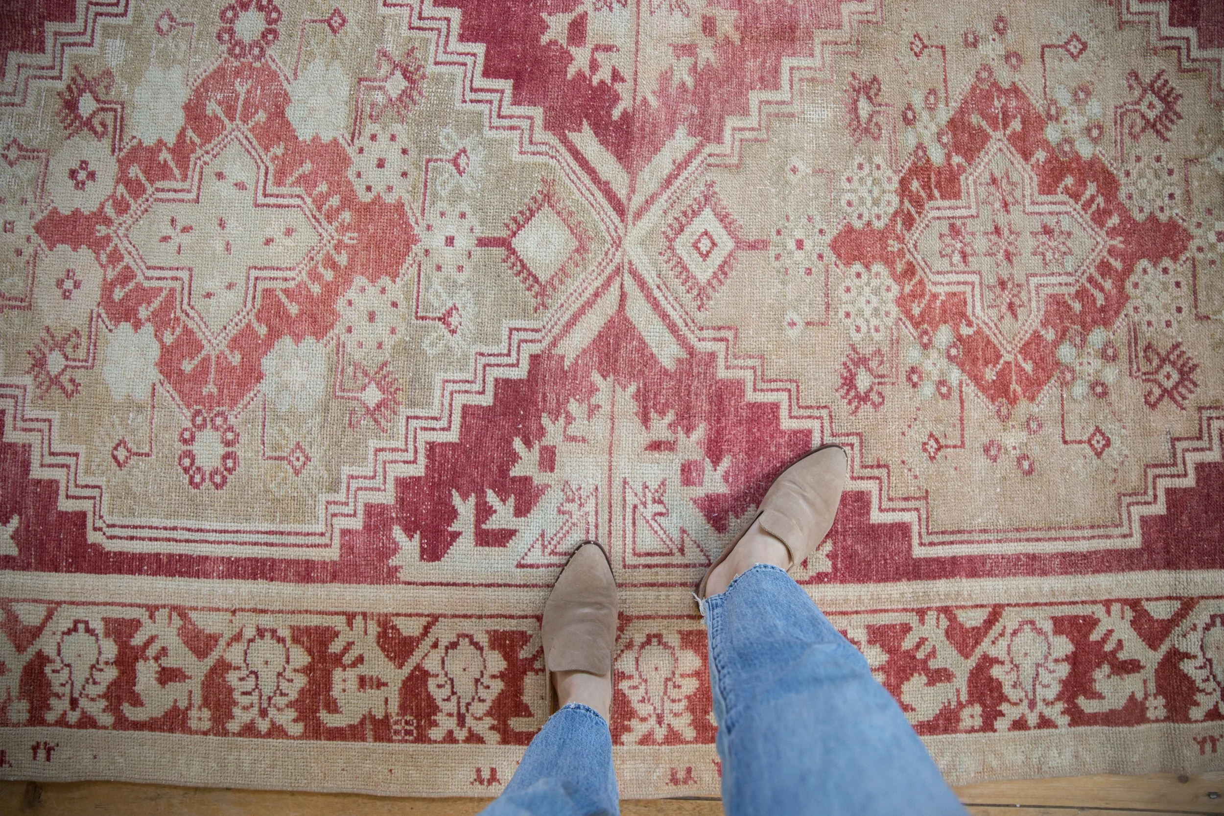5x9 Vintage Distressed Oushak Carpet - Image 2