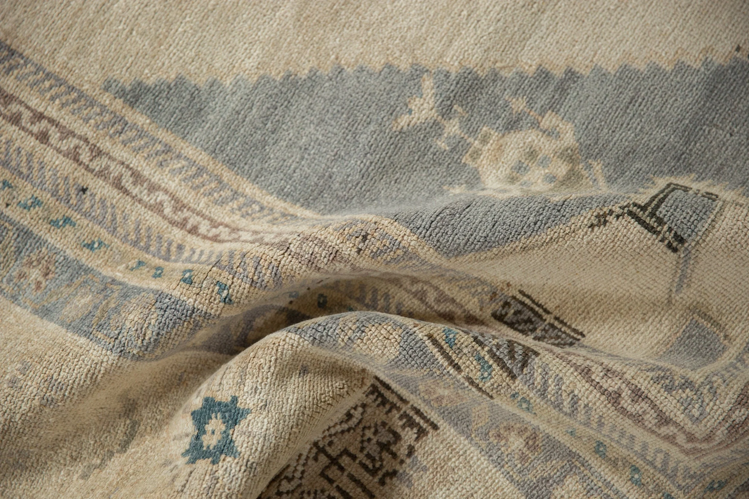 5x9 Vintage Distressed Oushak Carpet - Image 10