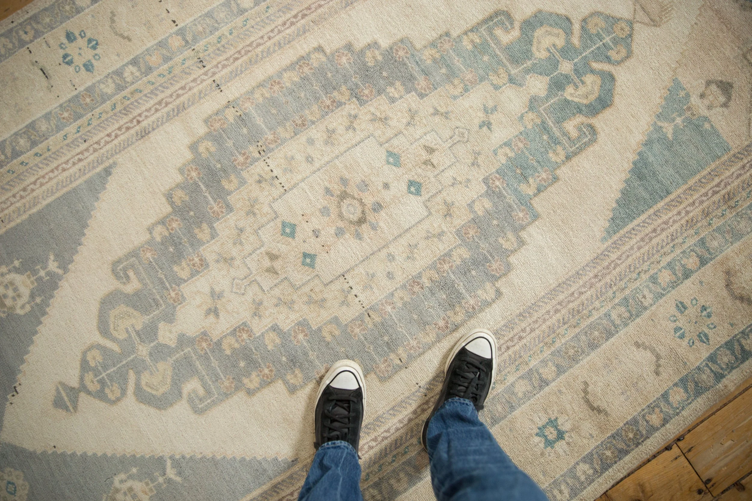 5x9 Vintage Distressed Oushak Carpet - Image 2