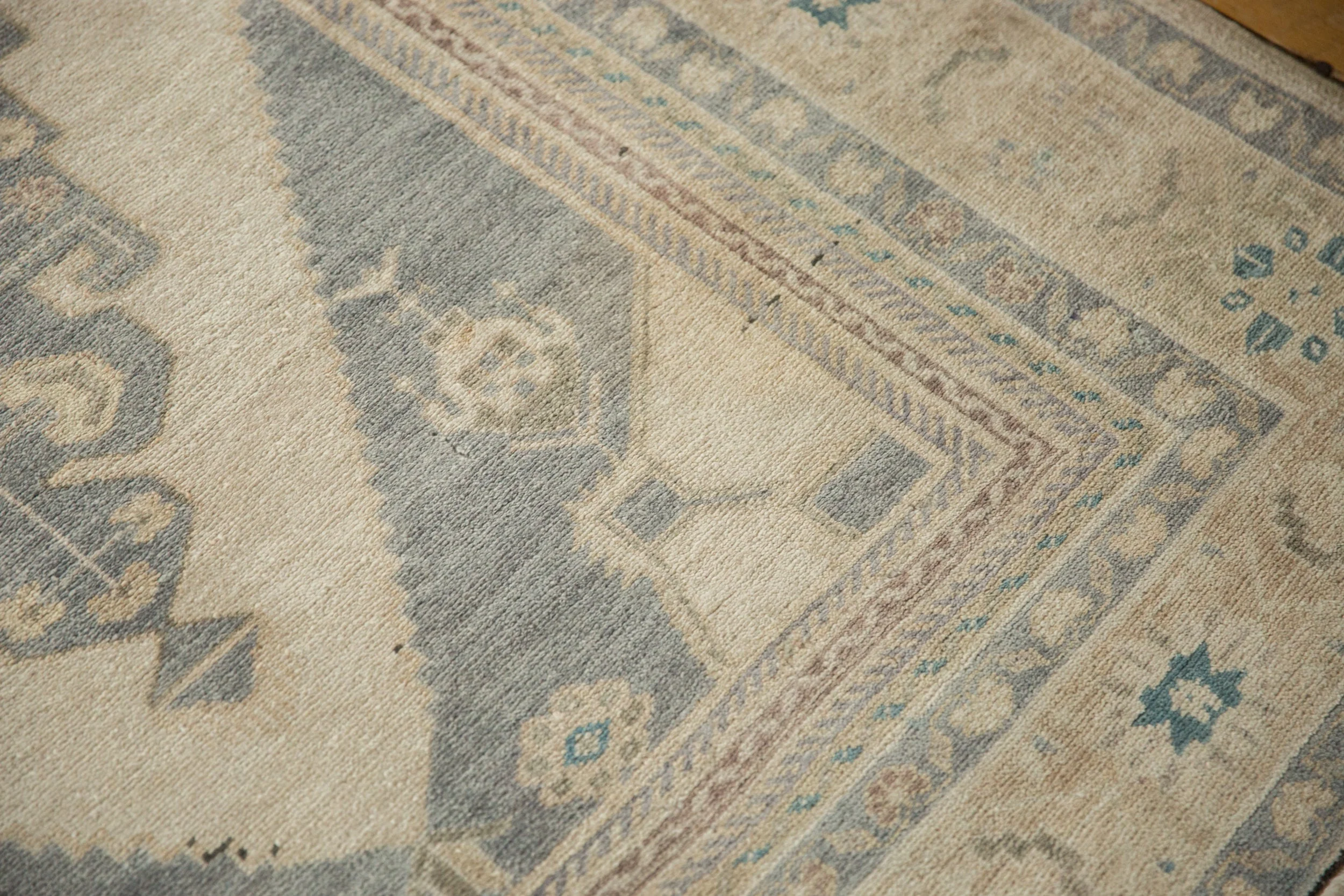 5x9 Vintage Distressed Oushak Carpet - Image 8