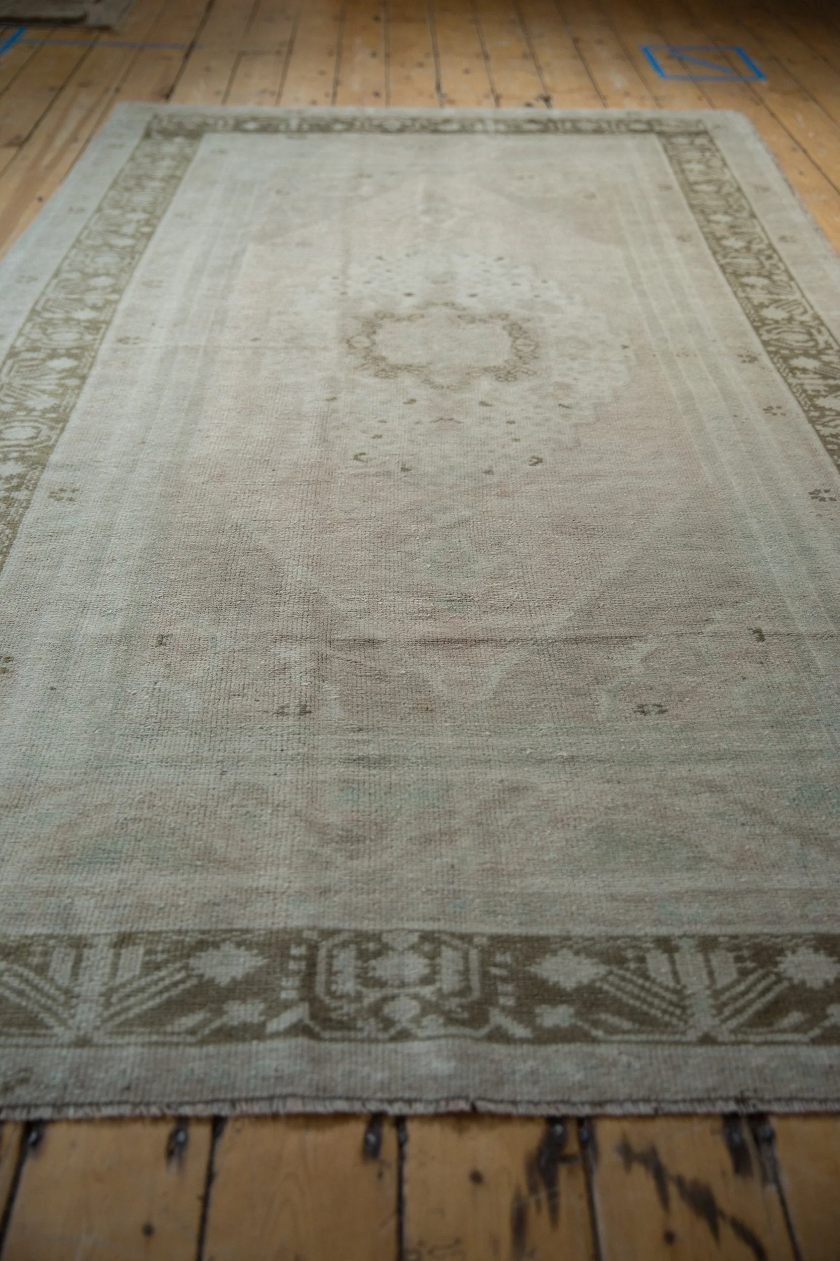 5x9 Vintage Distressed Oushak Carpet - Image 5