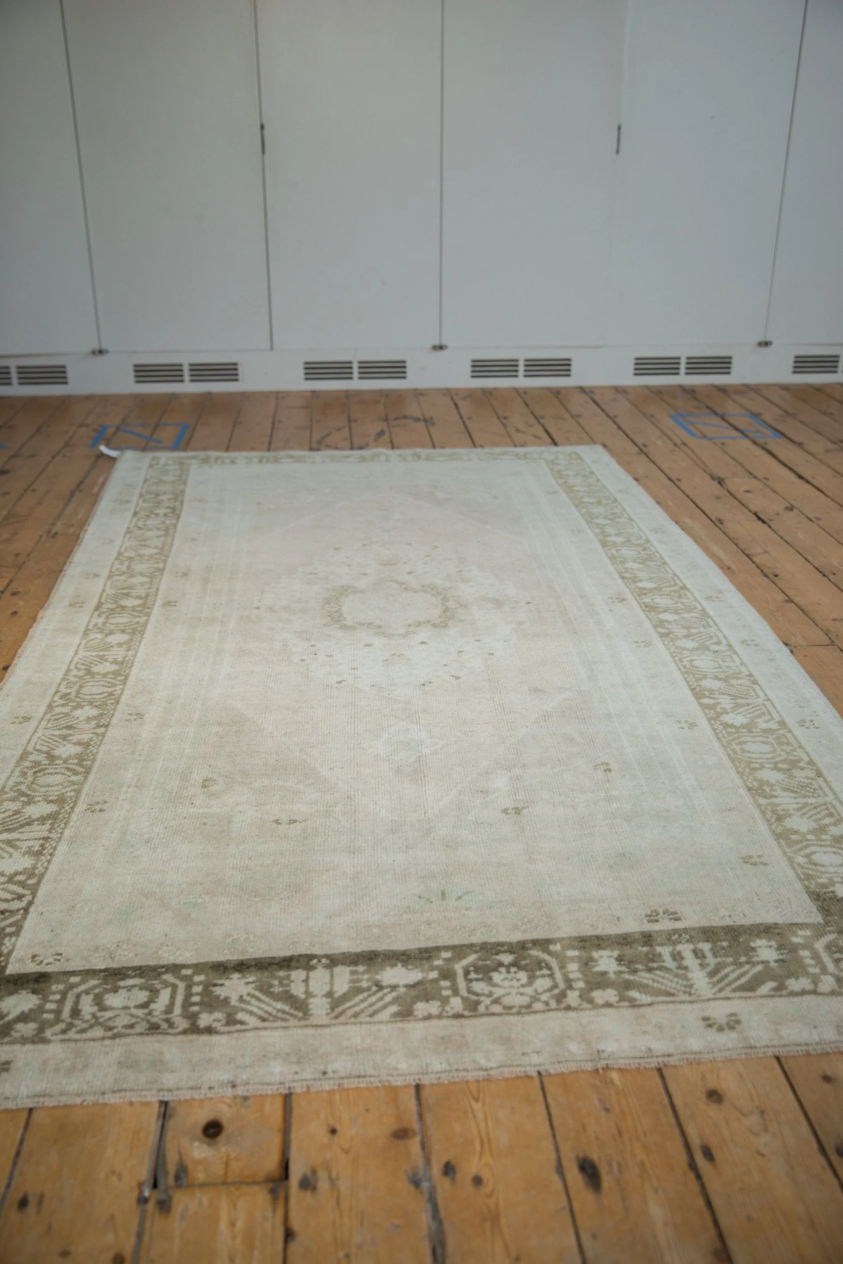 5x9 Vintage Distressed Oushak Carpet - Image 8