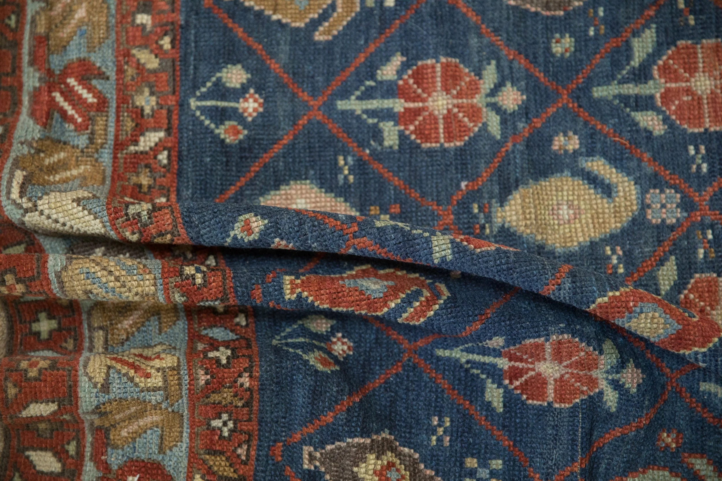 6.5x10.5 Antique Distressed Kurdish Carpet - Image 12
