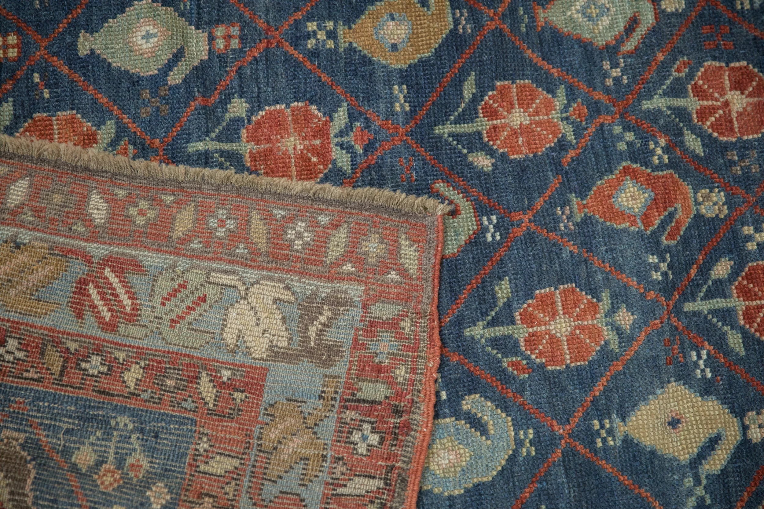 6.5x10.5 Antique Distressed Kurdish Carpet - Image 13