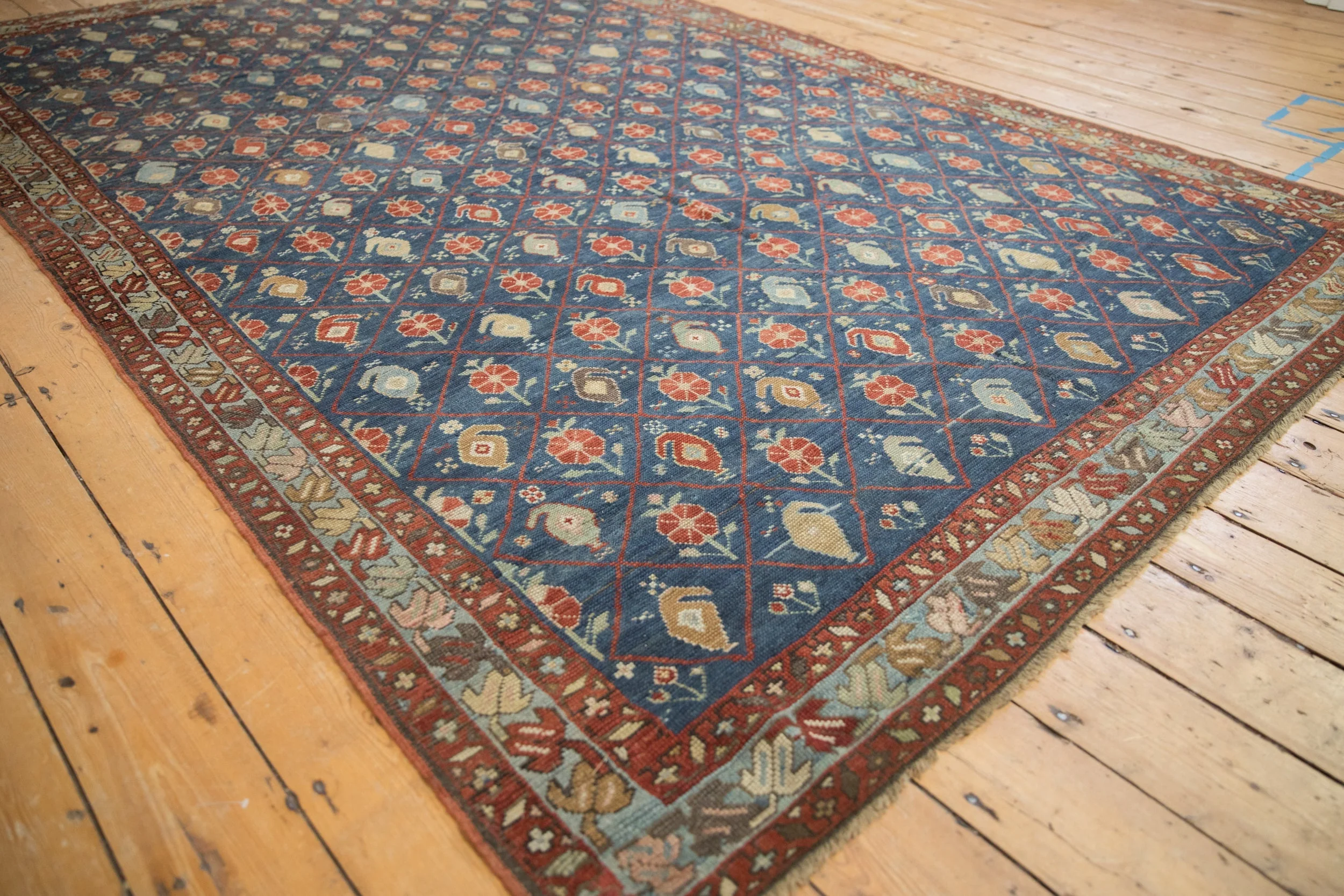 6.5x10.5 Antique Distressed Kurdish Carpet - Image 4