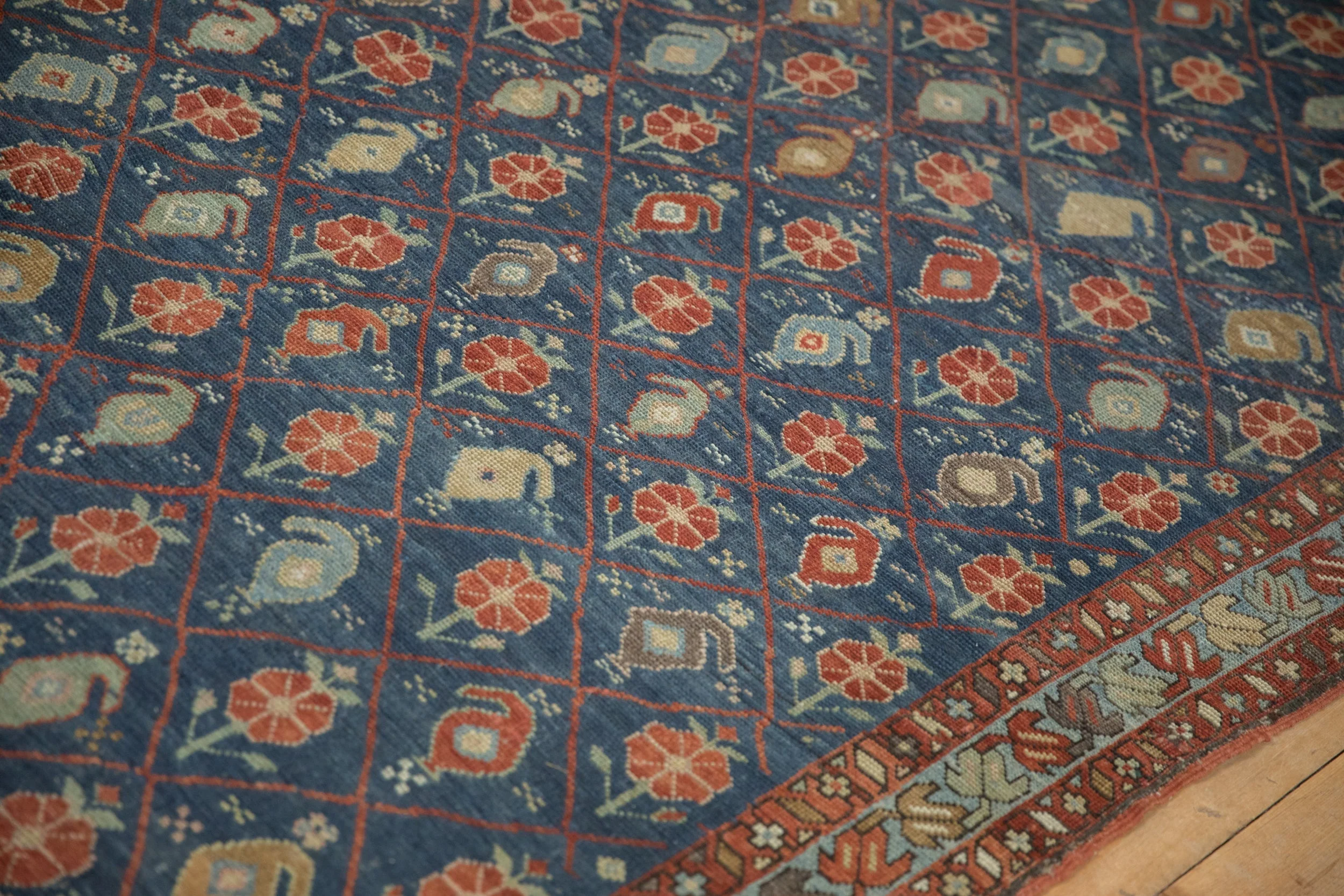 6.5x10.5 Antique Distressed Kurdish Carpet - Image 8