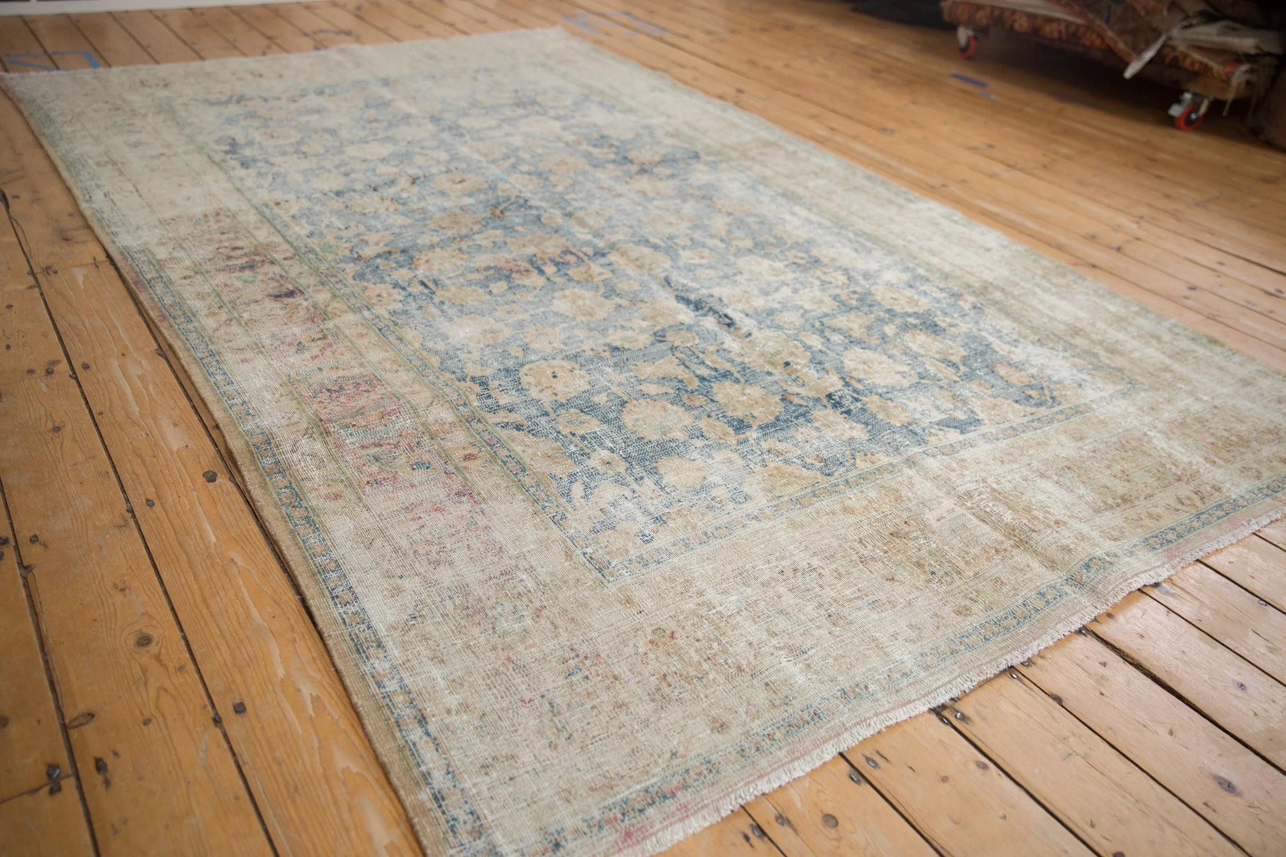RESERVED 6.5x10.5 Vintage Distressed Meshed Carpet - Image 5