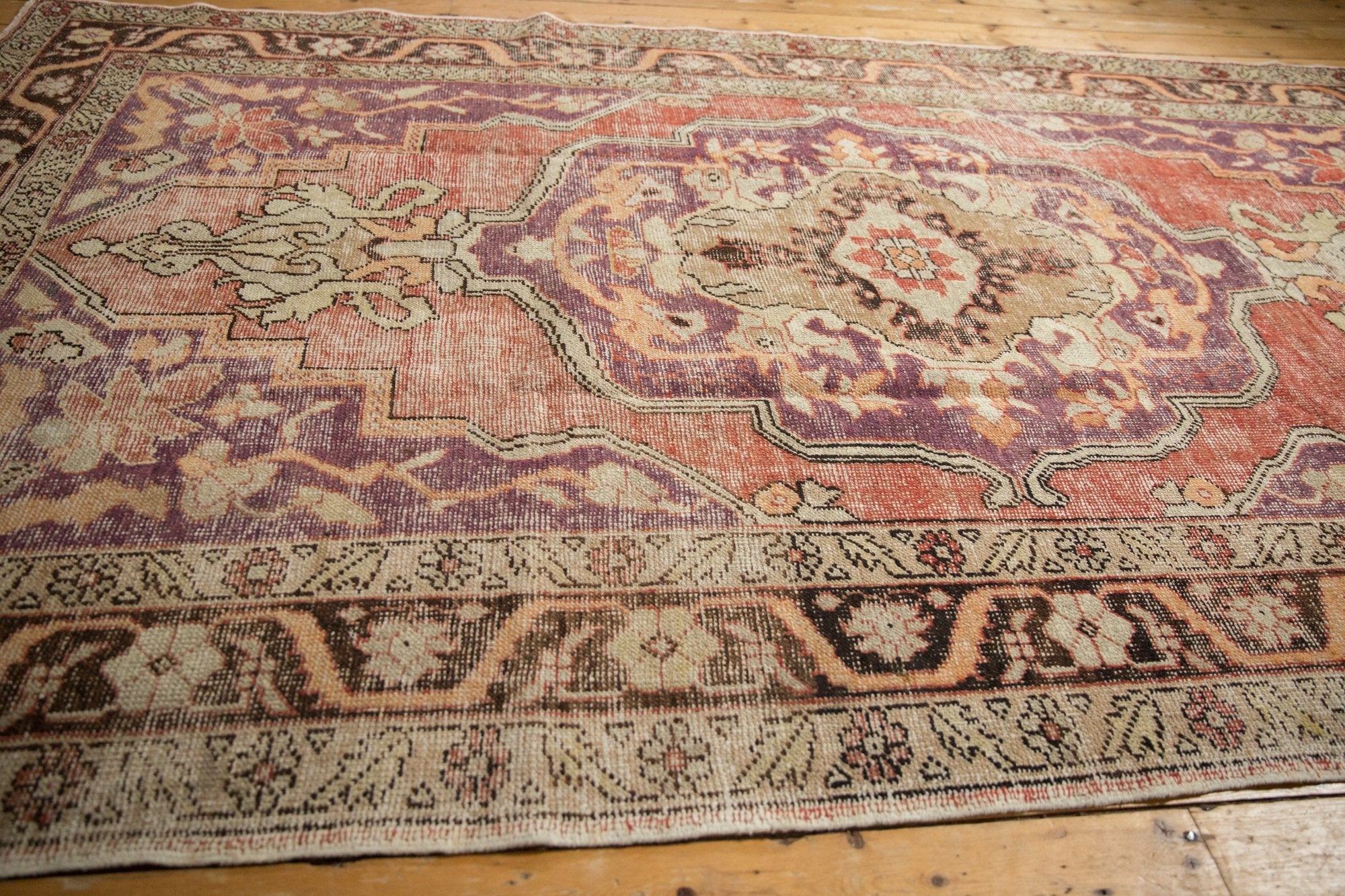 6.5x10.5 Vintage Distressed Oushak Carpet - Image 10