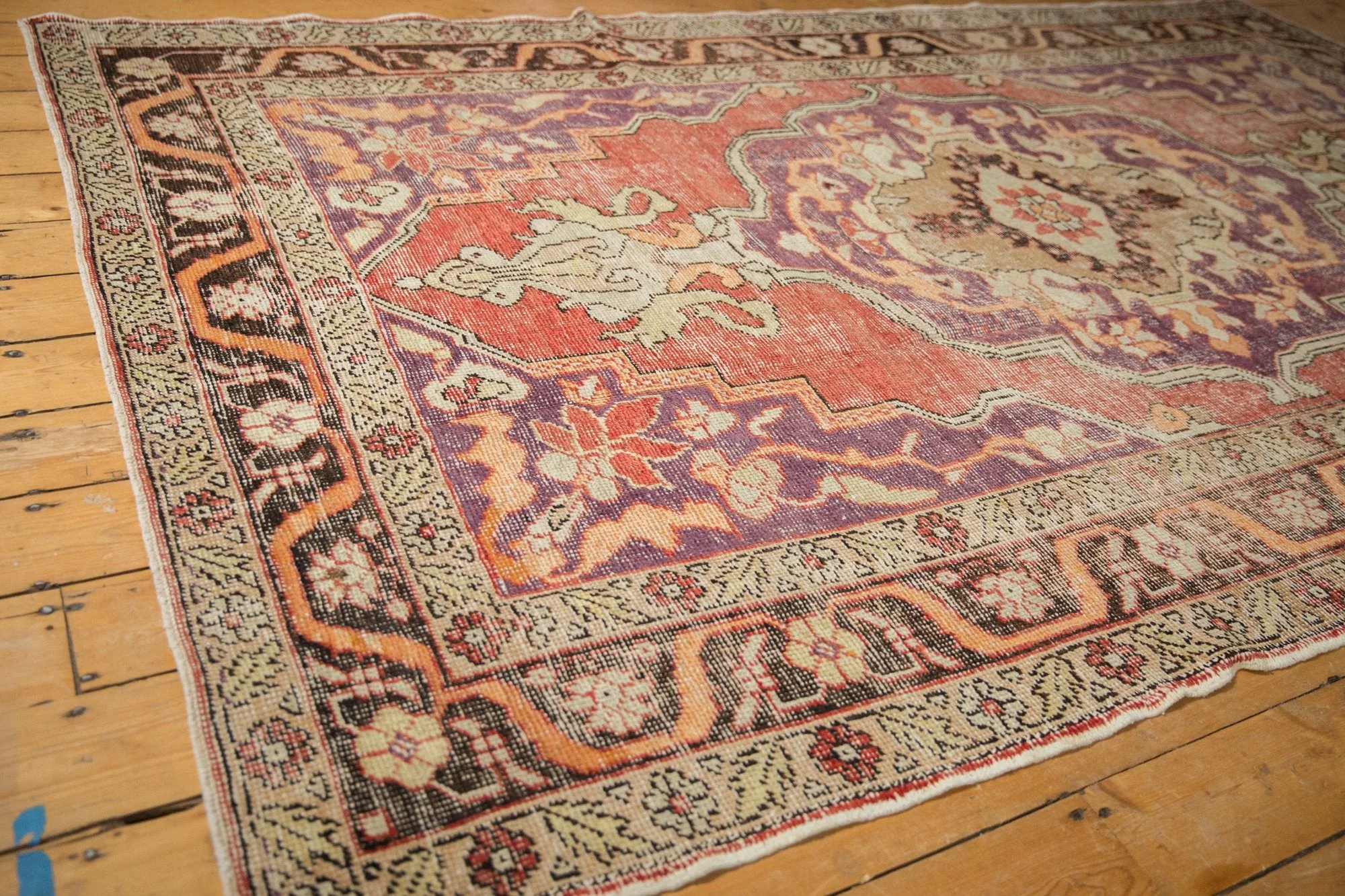 6.5x10.5 Vintage Distressed Oushak Carpet - Image 5