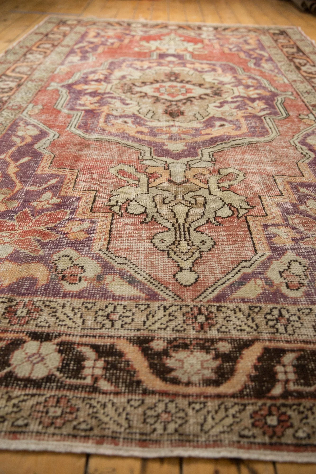 6.5x10.5 Vintage Distressed Oushak Carpet - Image 6