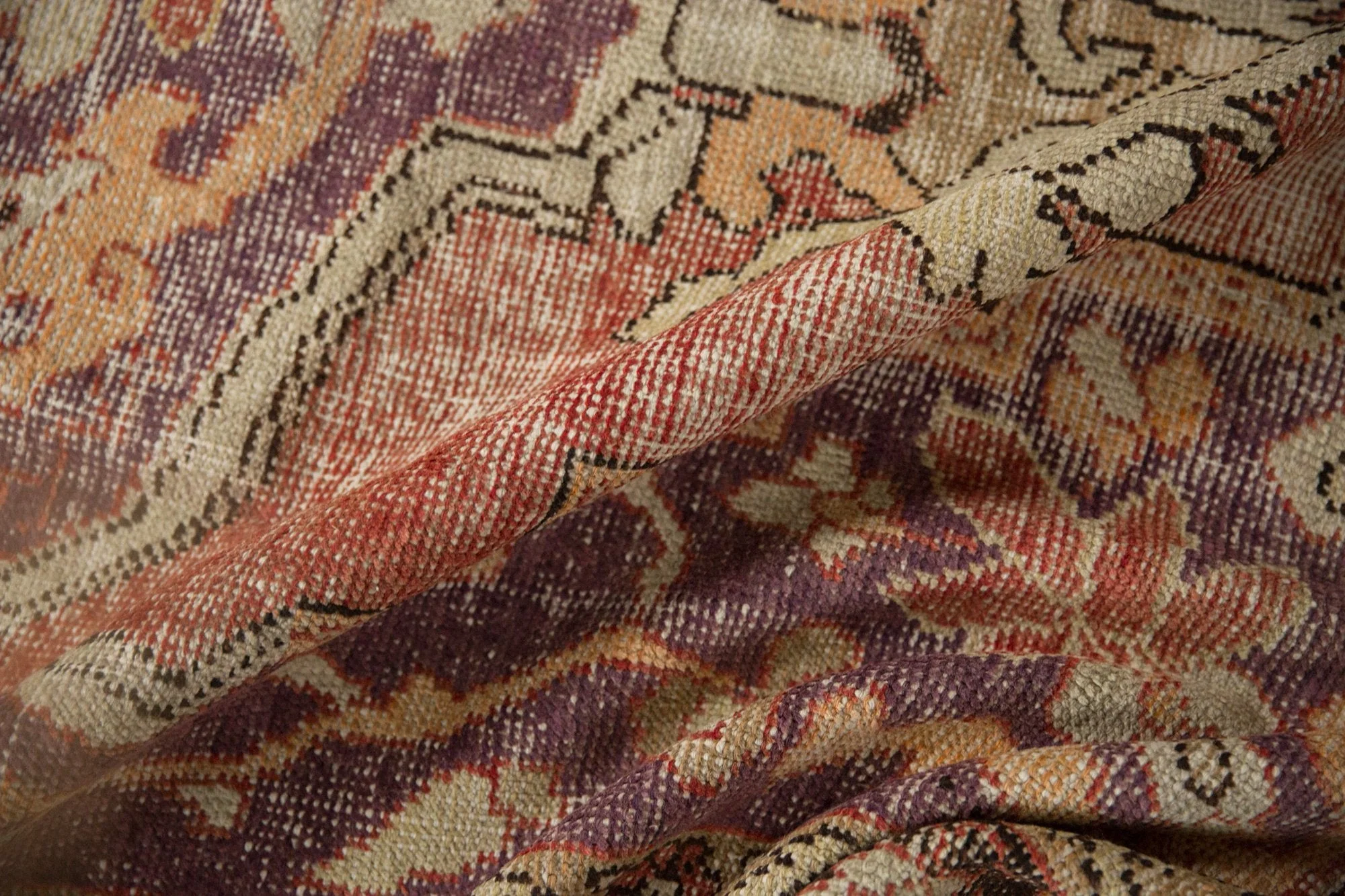6.5x10.5 Vintage Distressed Oushak Carpet - Image 8