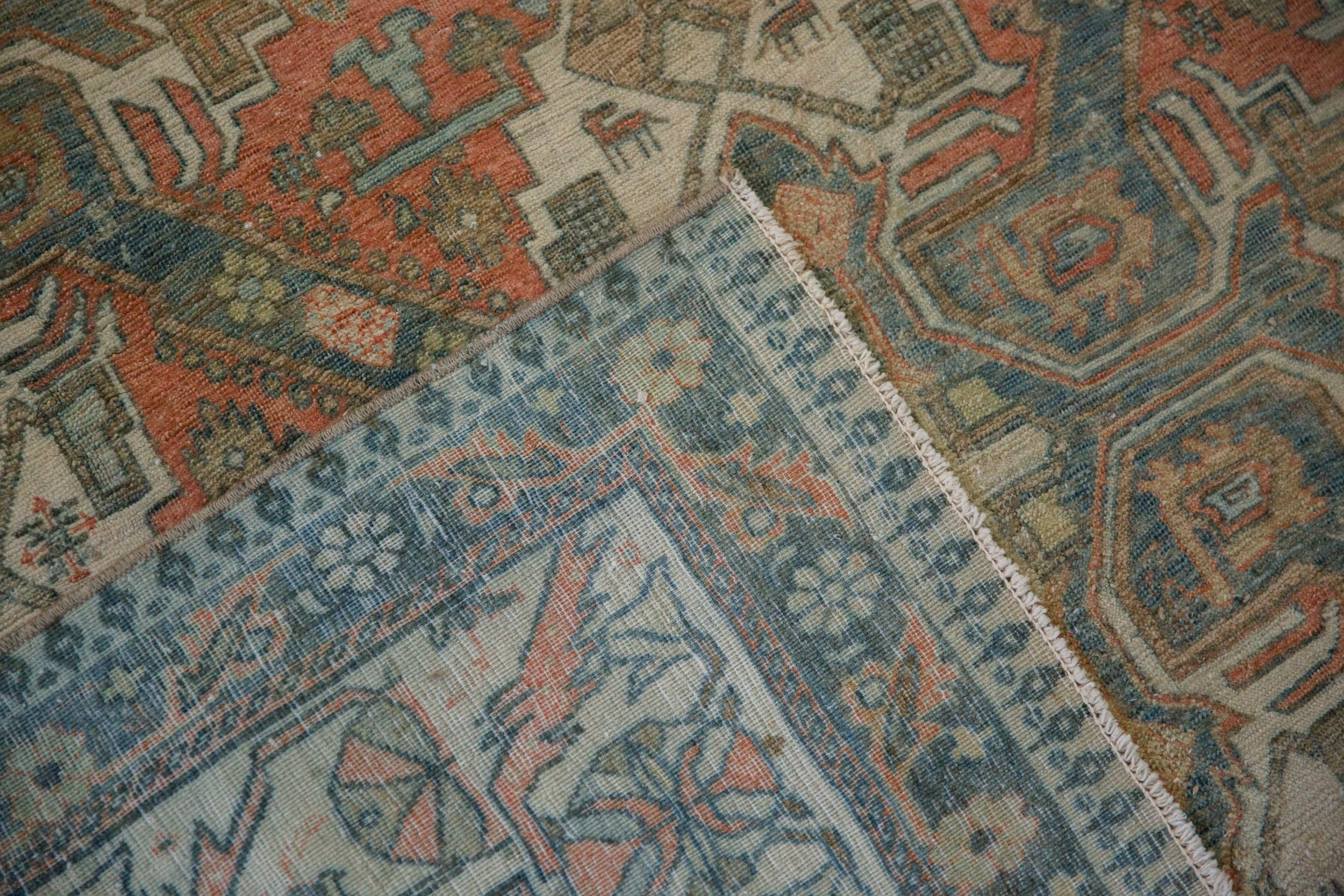 6.5x10 Vintage Distressed Caucasian Carpet - Image 11