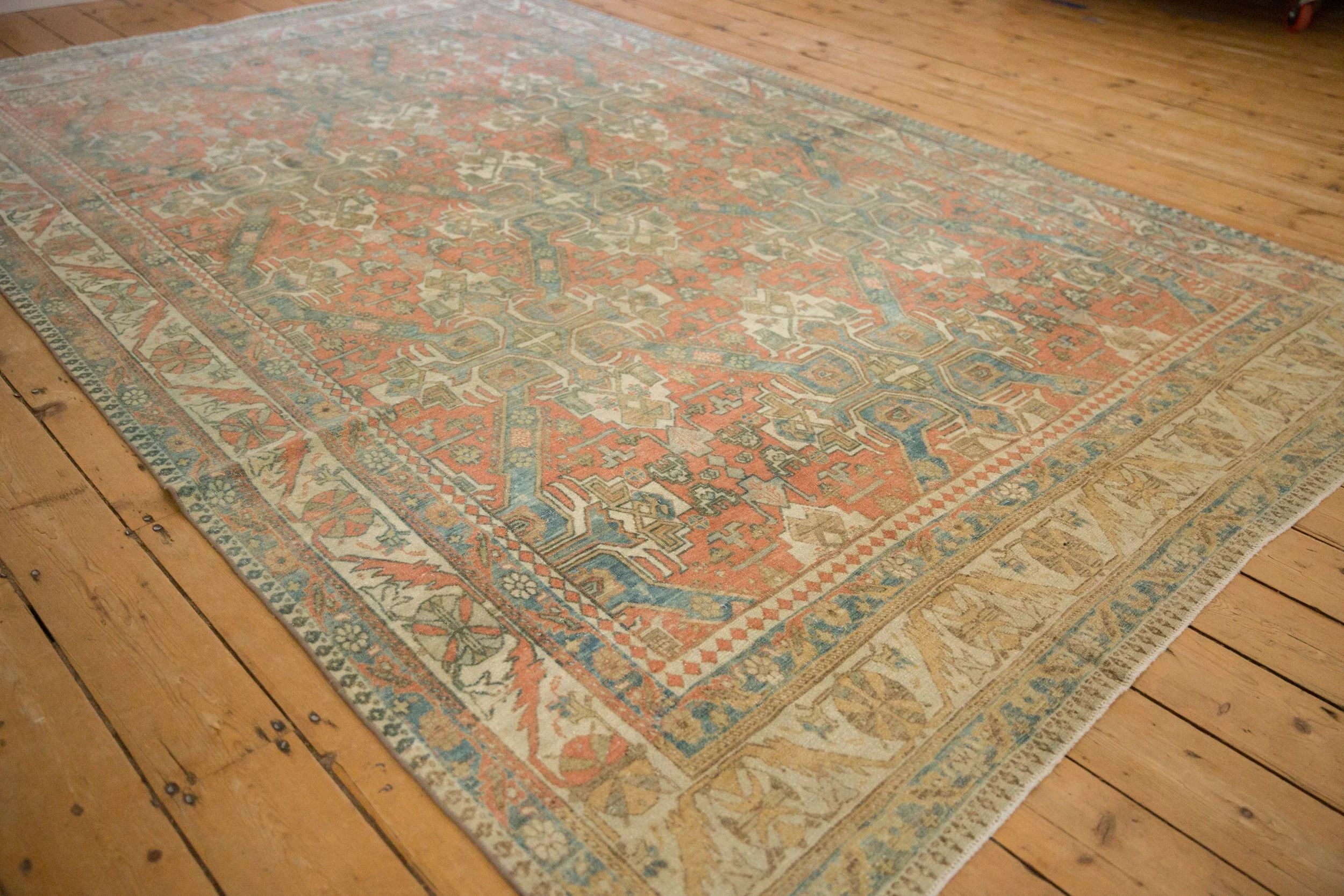 6.5x10 Vintage Distressed Caucasian Carpet - Image 4