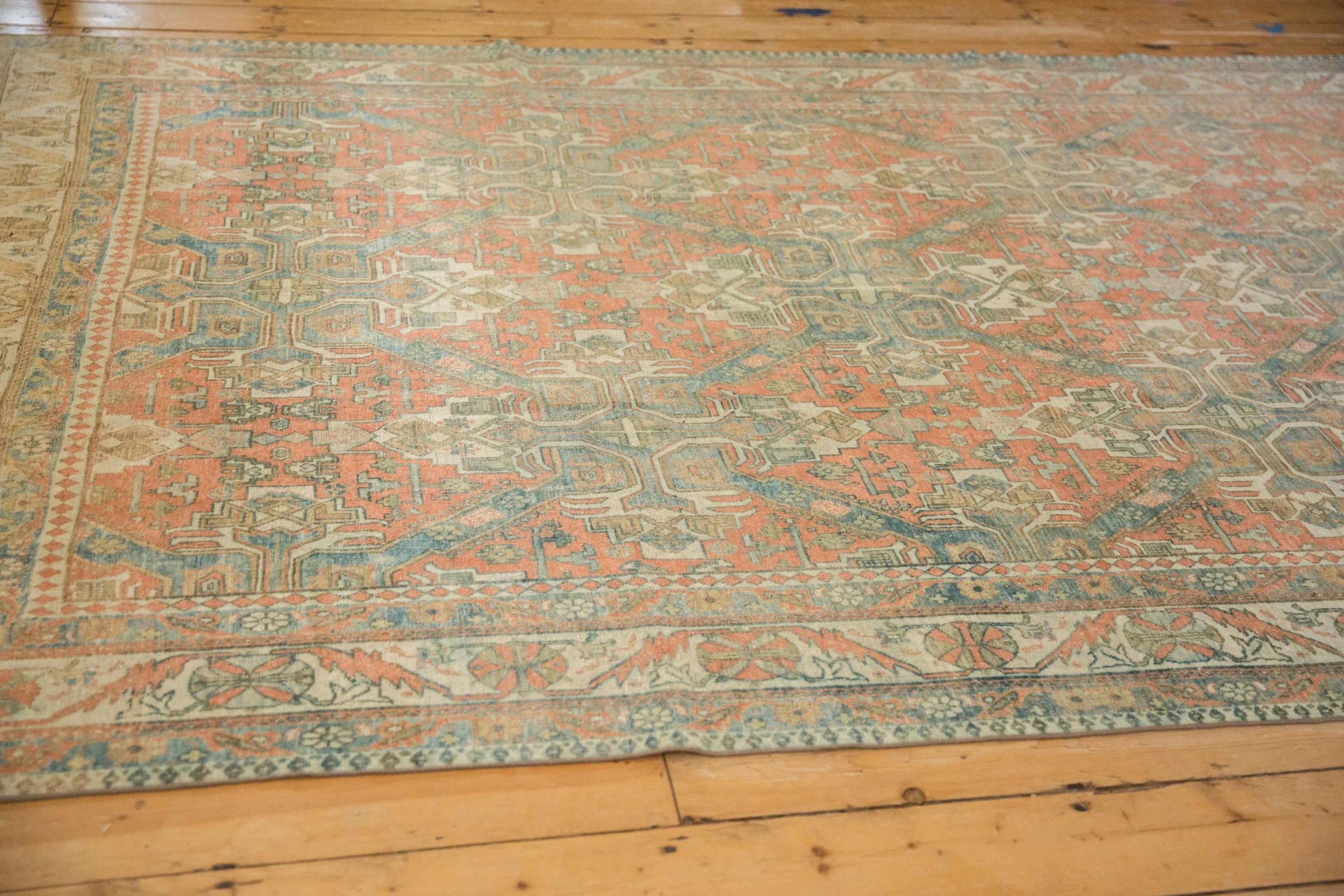 6.5x10 Vintage Distressed Caucasian Carpet - Image 6
