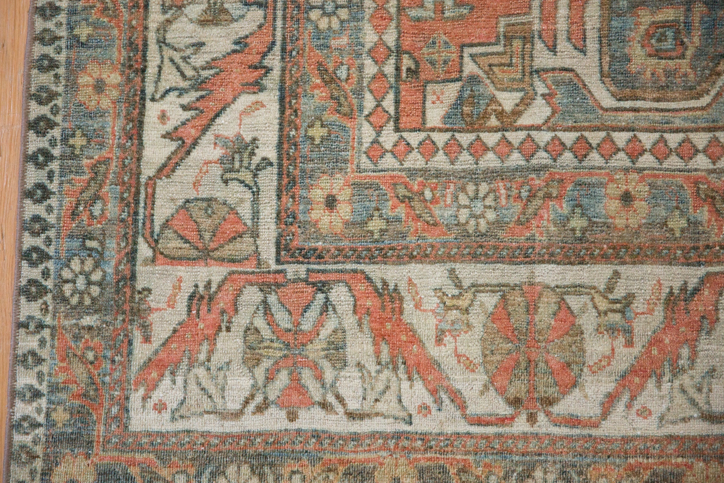 6.5x10 Vintage Distressed Caucasian Carpet - Image 9