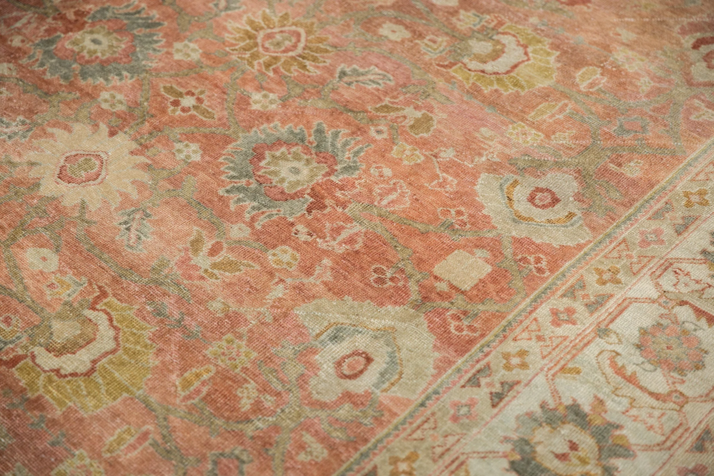 6.5x10 Vintage Distressed Mahal Carpet - Image 7