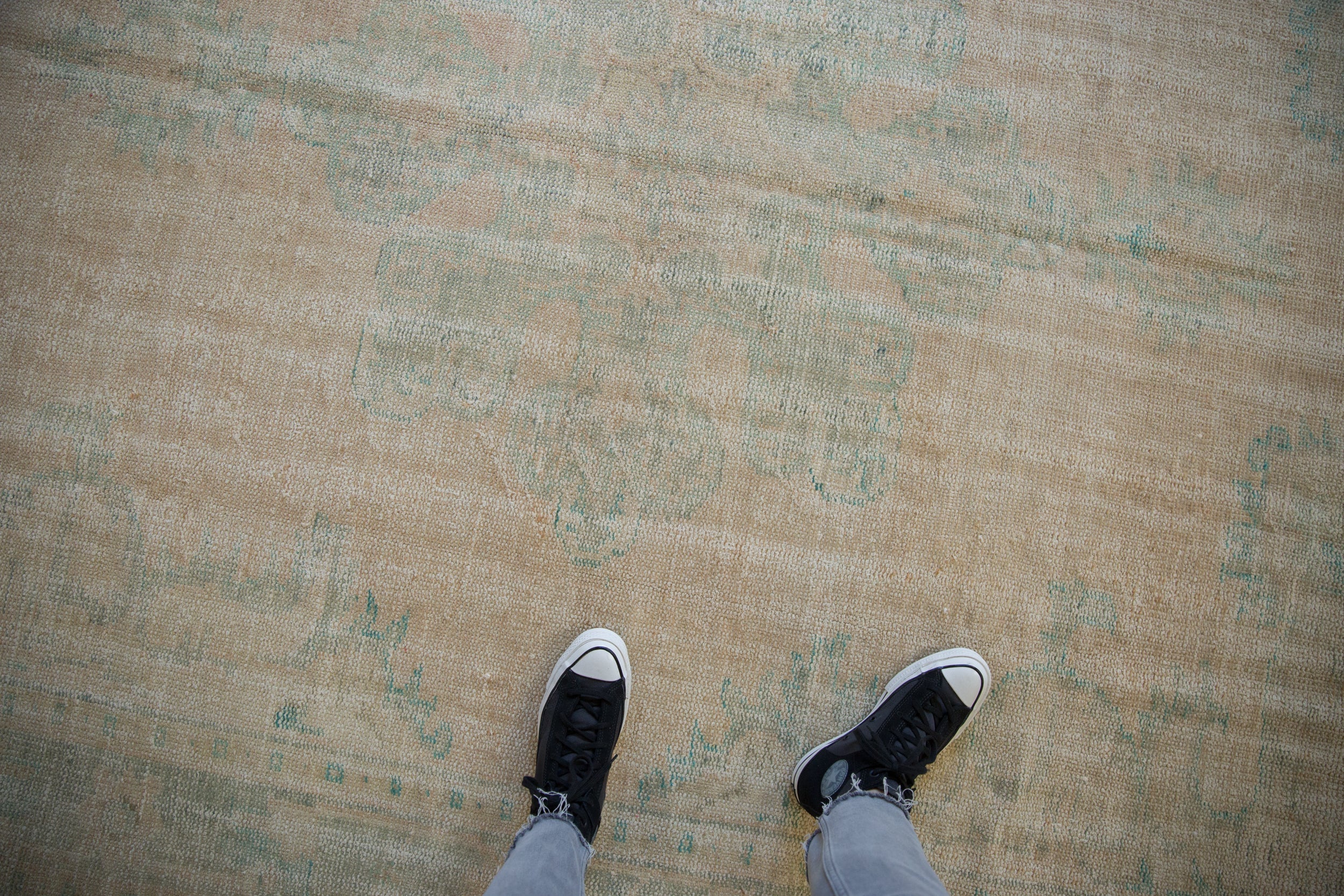 6.5x10 Vintage Distressed Oushak Carpet - Image 2