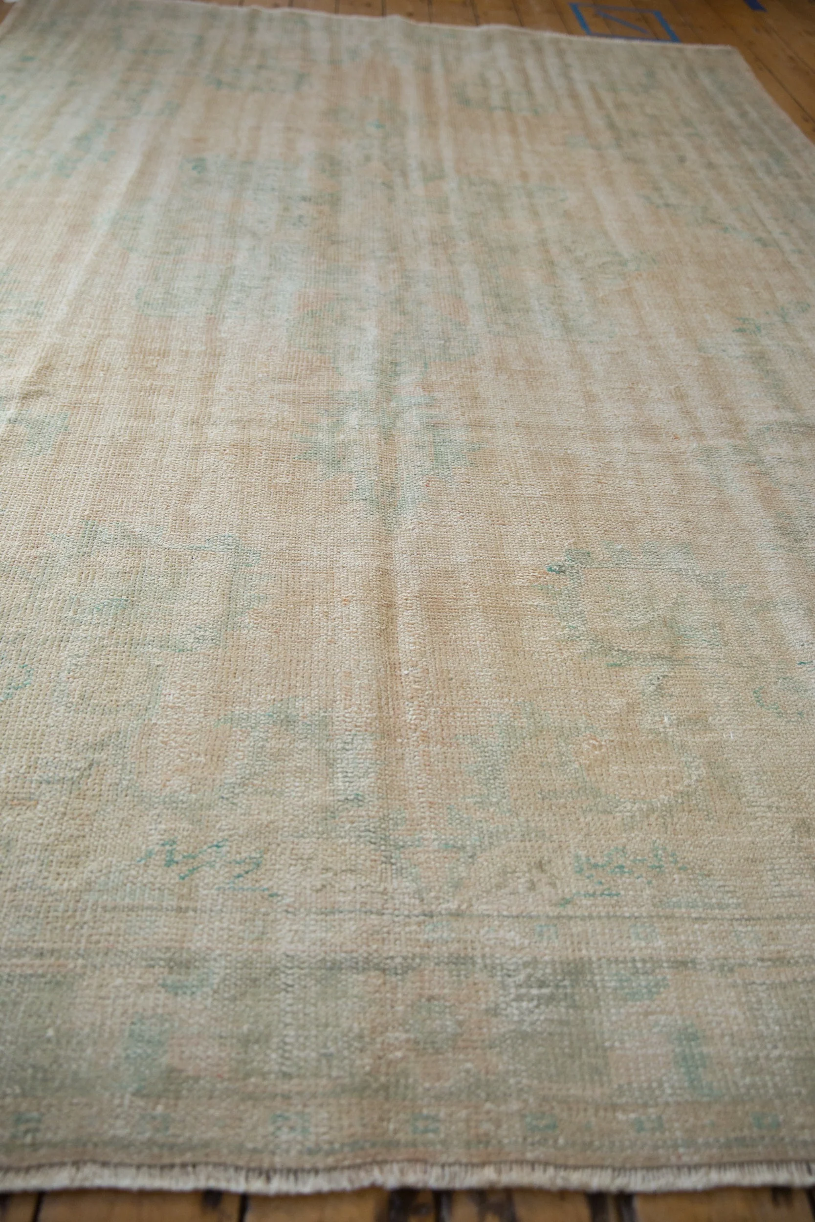 6.5x10 Vintage Distressed Oushak Carpet - Image 8