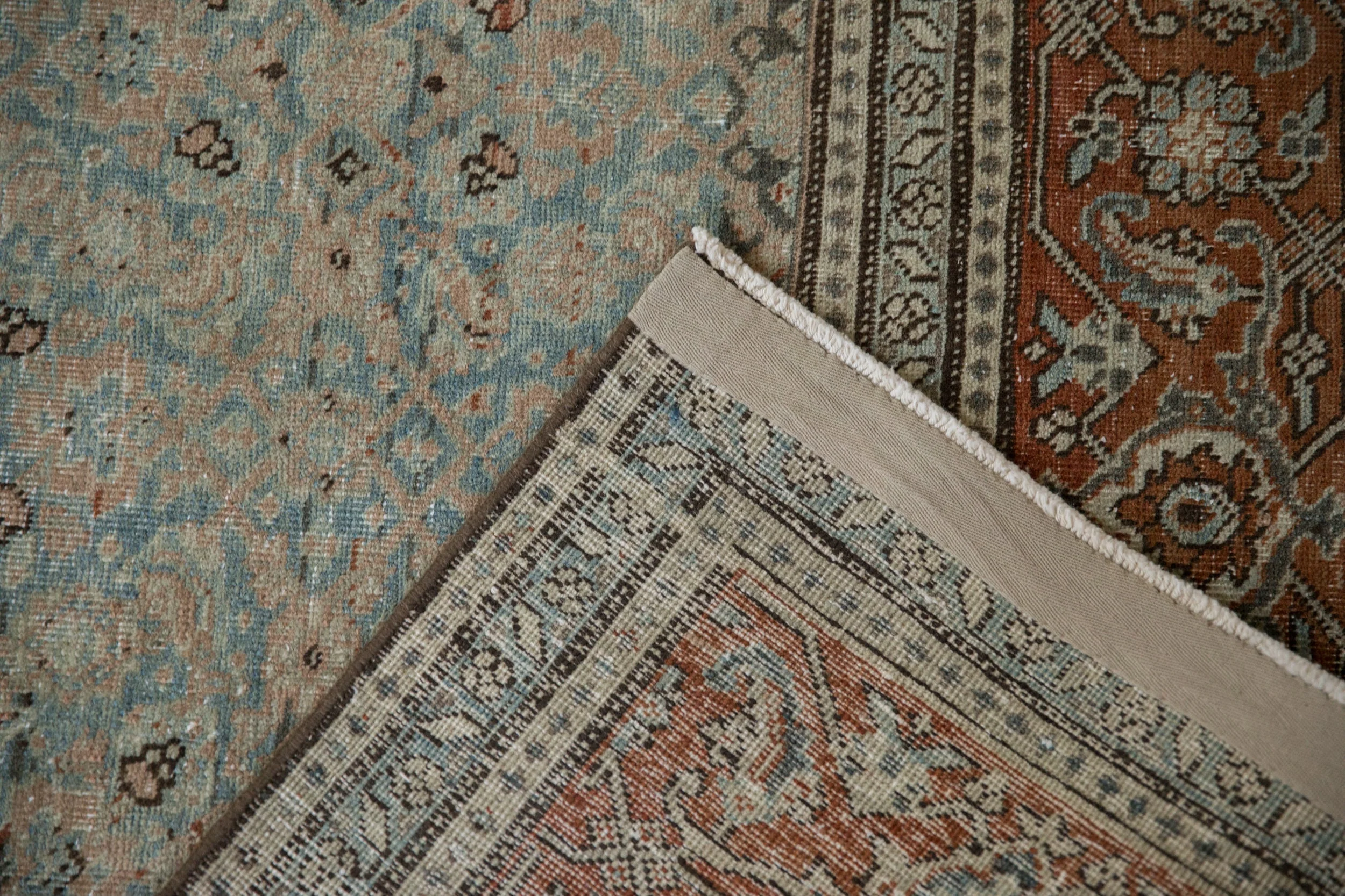 6.5x10 Vintage Distressed Tabriz Carpet - Image 10