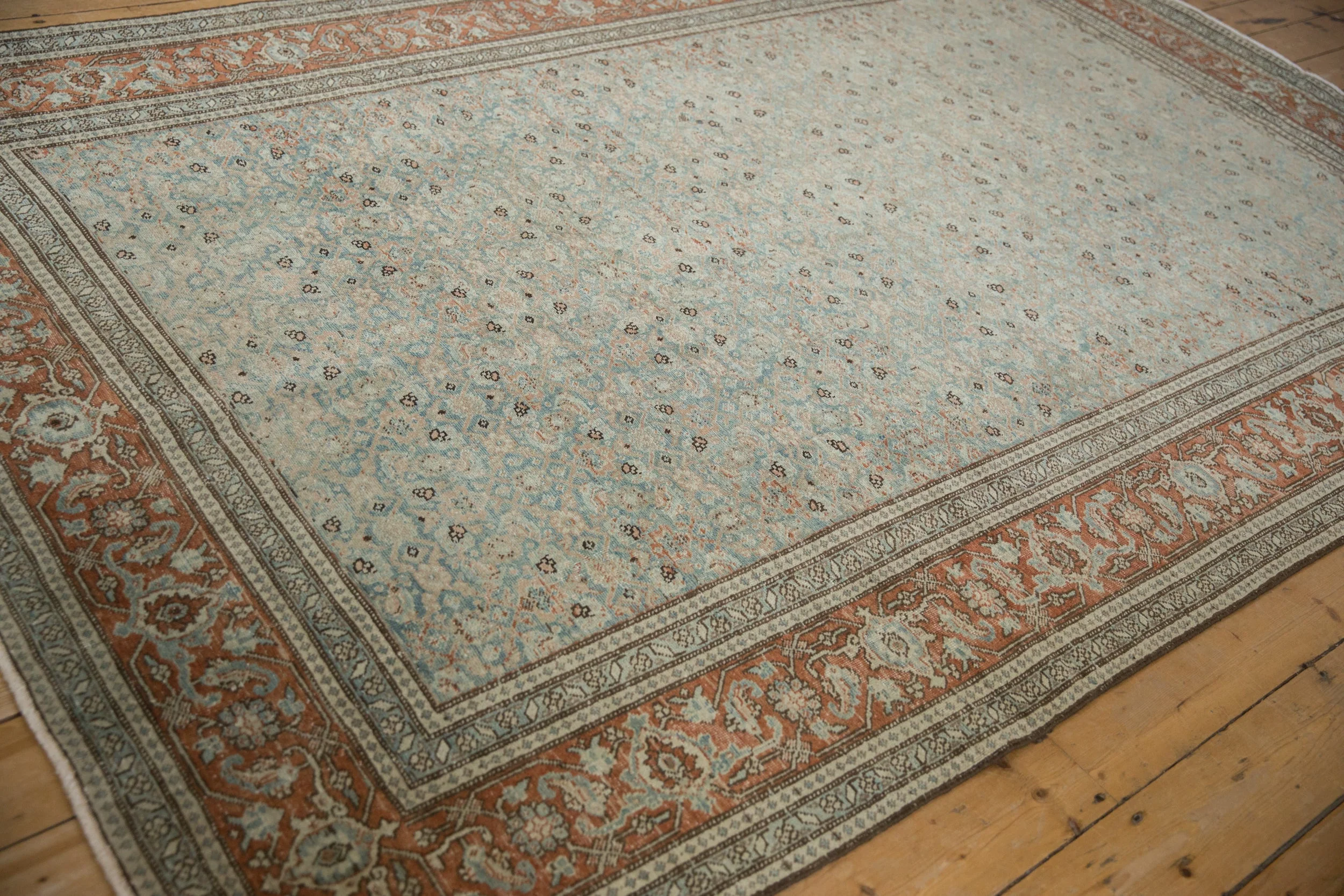 6.5x10 Vintage Distressed Tabriz Carpet - Image 5