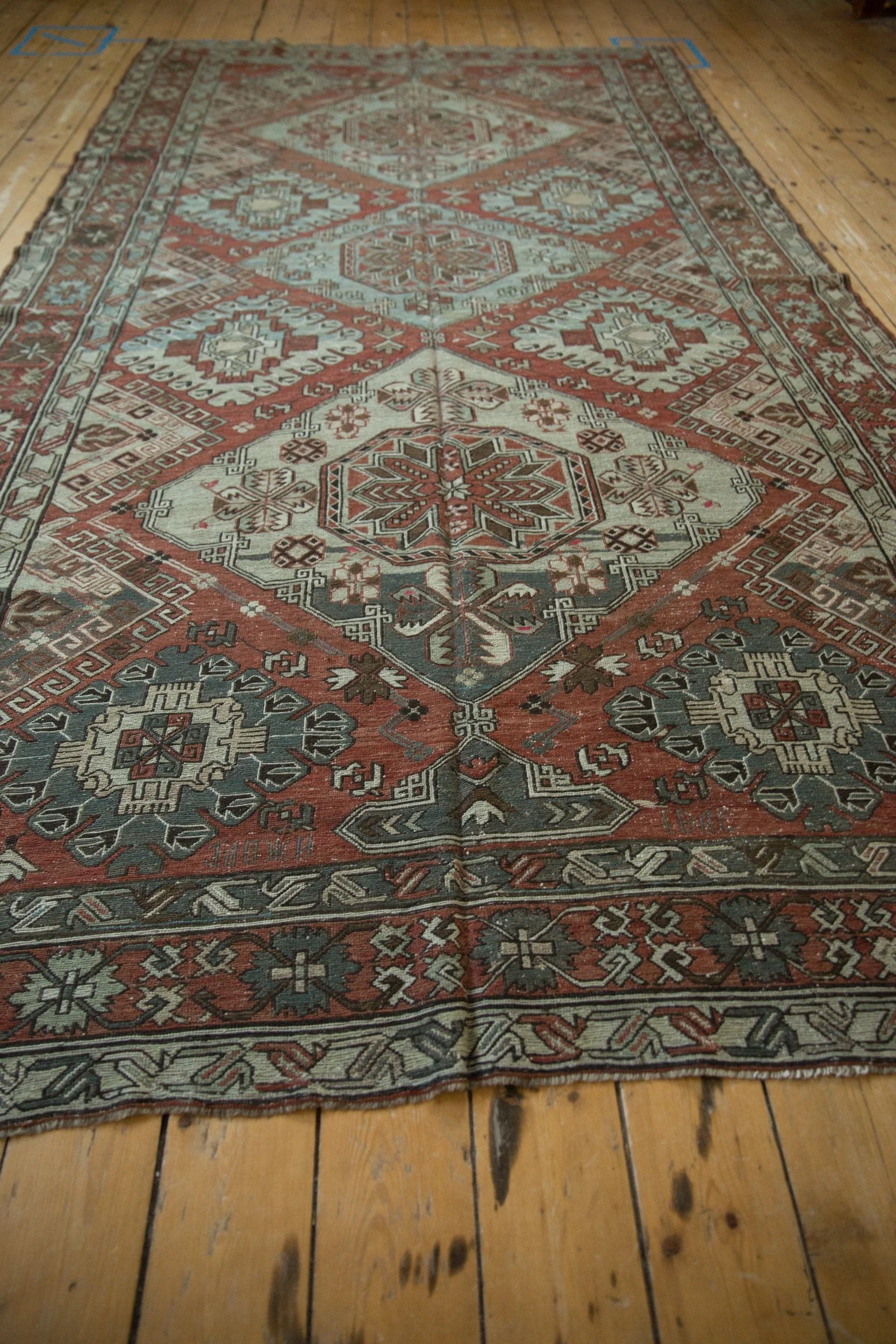 6.5x11.5 Vintage Distressed Soumac Design Carpet - Image 4