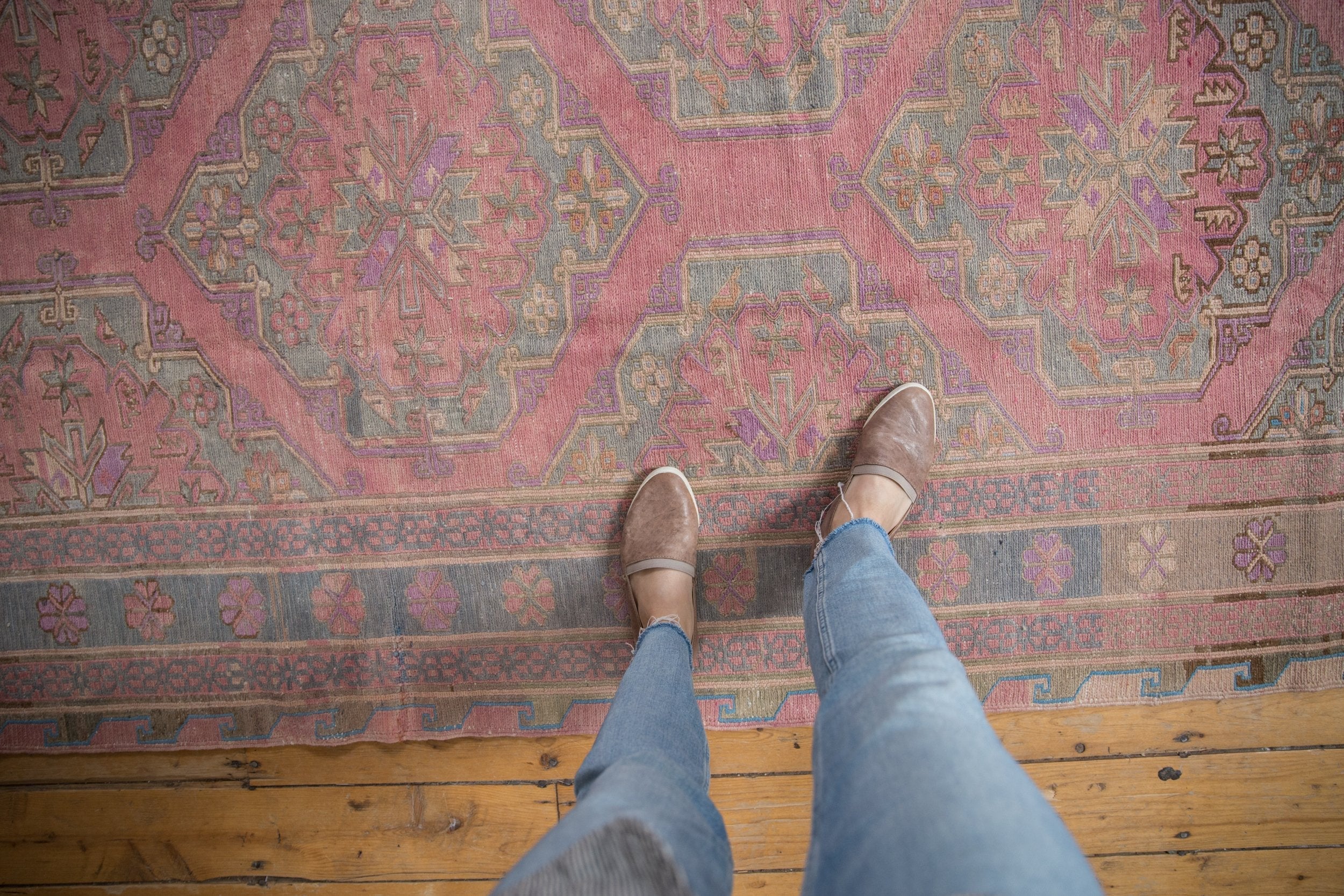 6.5x12.5 Vintage Distressed Soumac Rug Runner - Image 2