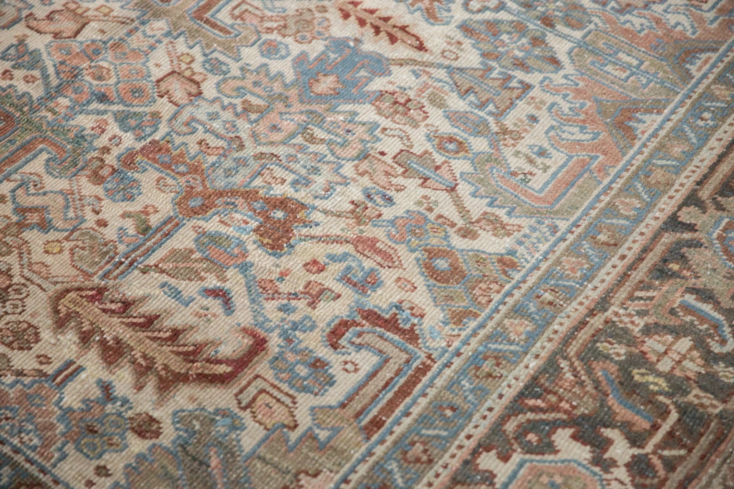 6.5x7.5 Vintage Distressed Heriz Carpet - Image 5