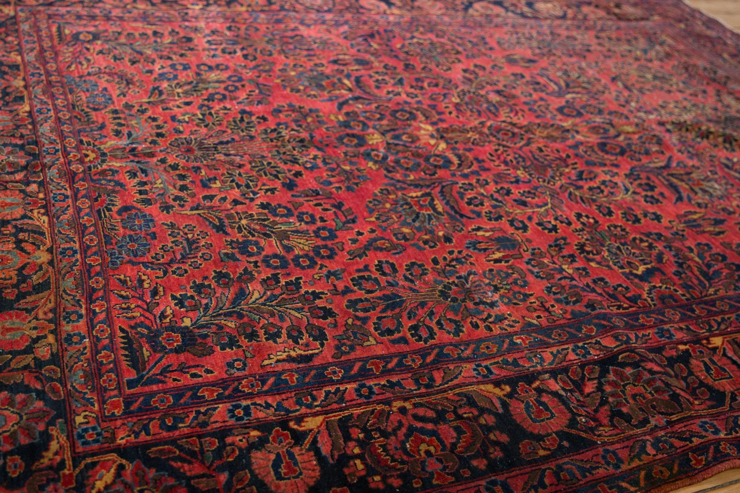 6.5x8.5 Antique Sarouk Carpet - Image 6