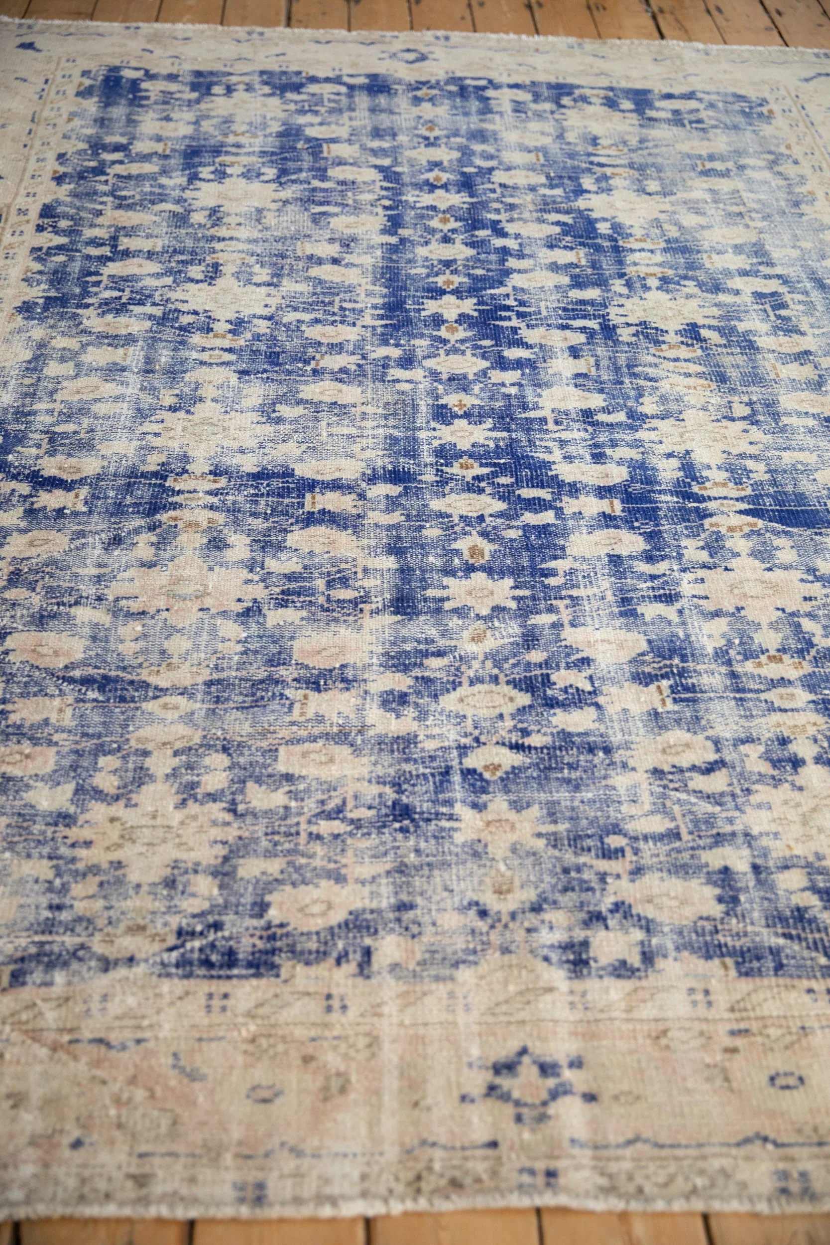 6.5x8.5 Vintage Distressed Oushak Carpet - Image 6