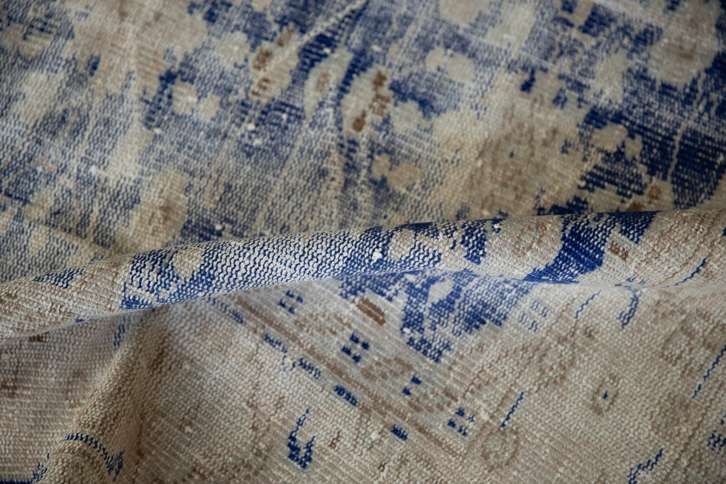 6.5x8.5 Vintage Distressed Oushak Carpet - Image 9