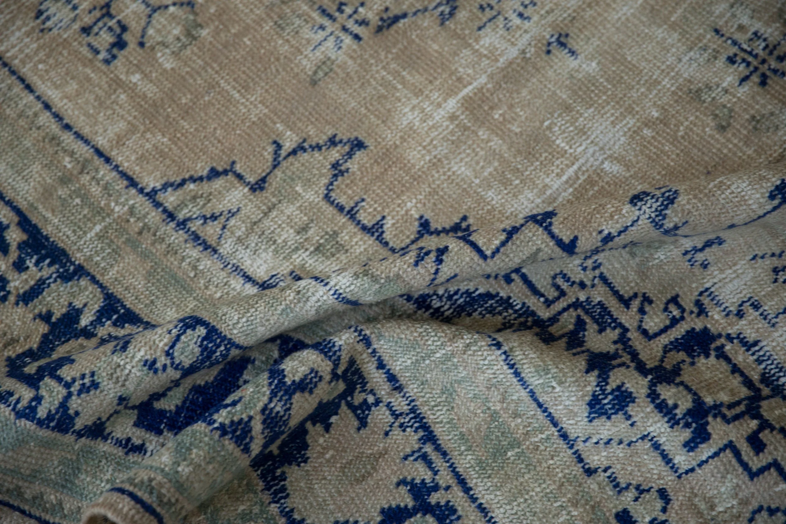 6.5x9.5 Vintage Distressed Oushak Carpet - Image 10