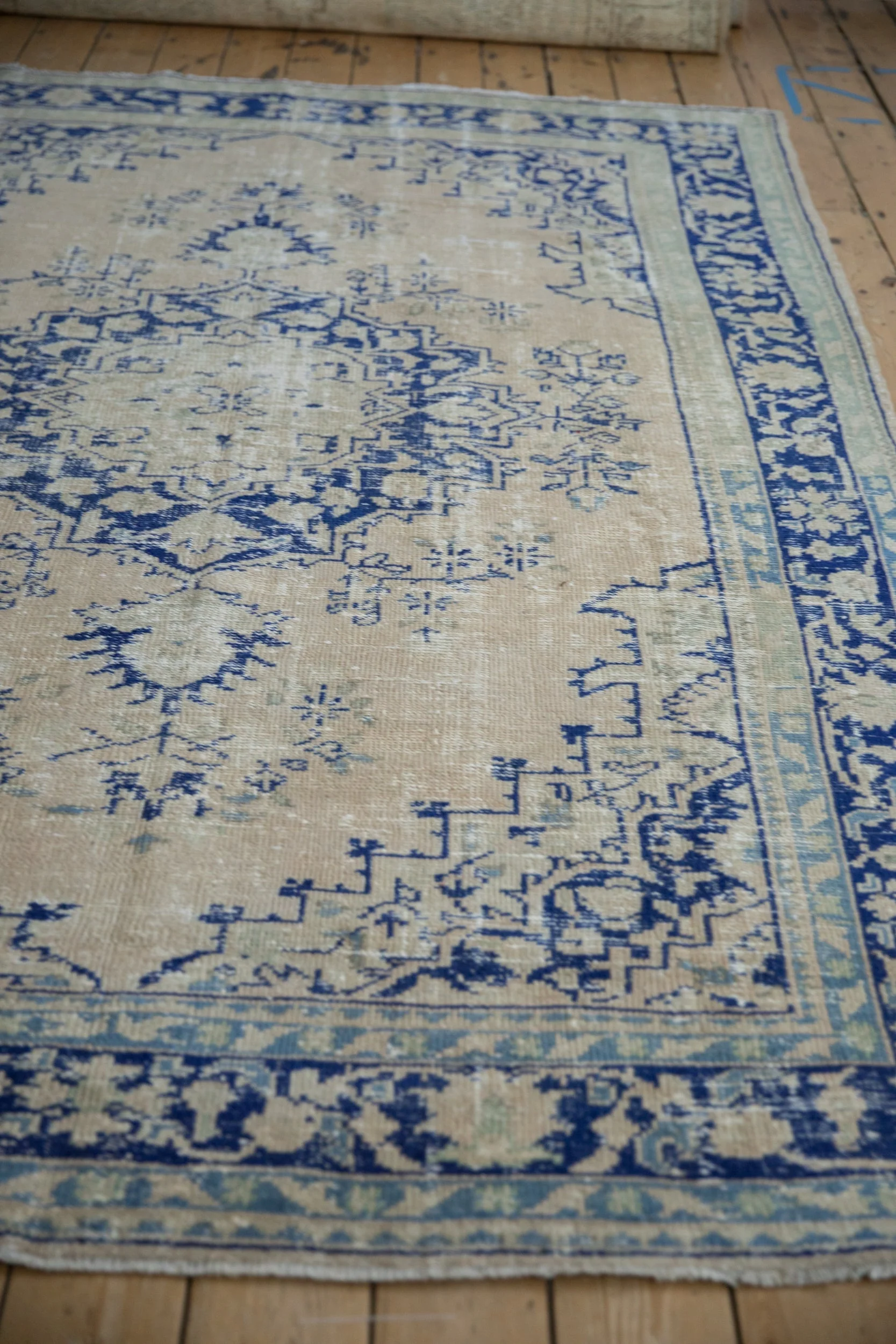 6.5x9.5 Vintage Distressed Oushak Carpet - Image 6