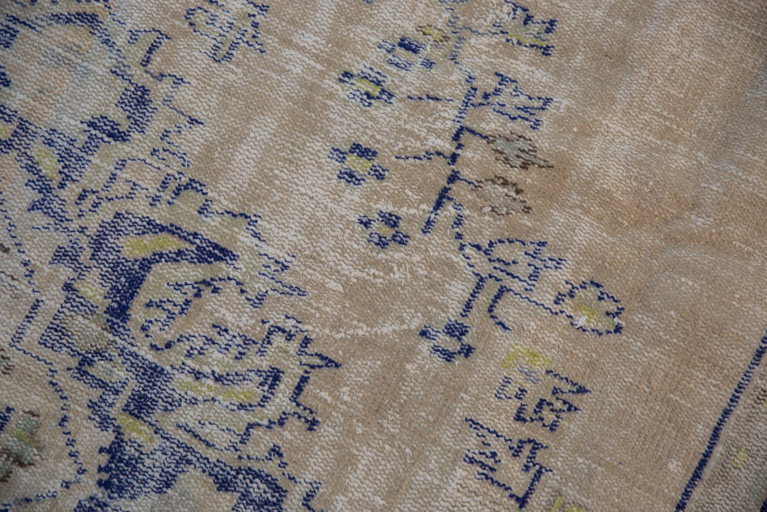 6.5x9.5 Vintage Distressed Oushak Carpet - Image 3