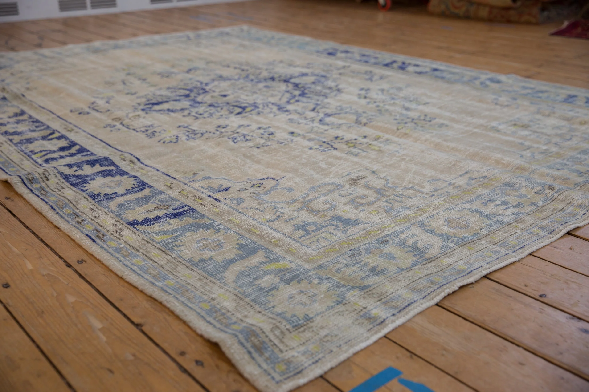6.5x9.5 Vintage Distressed Oushak Carpet - Image 4
