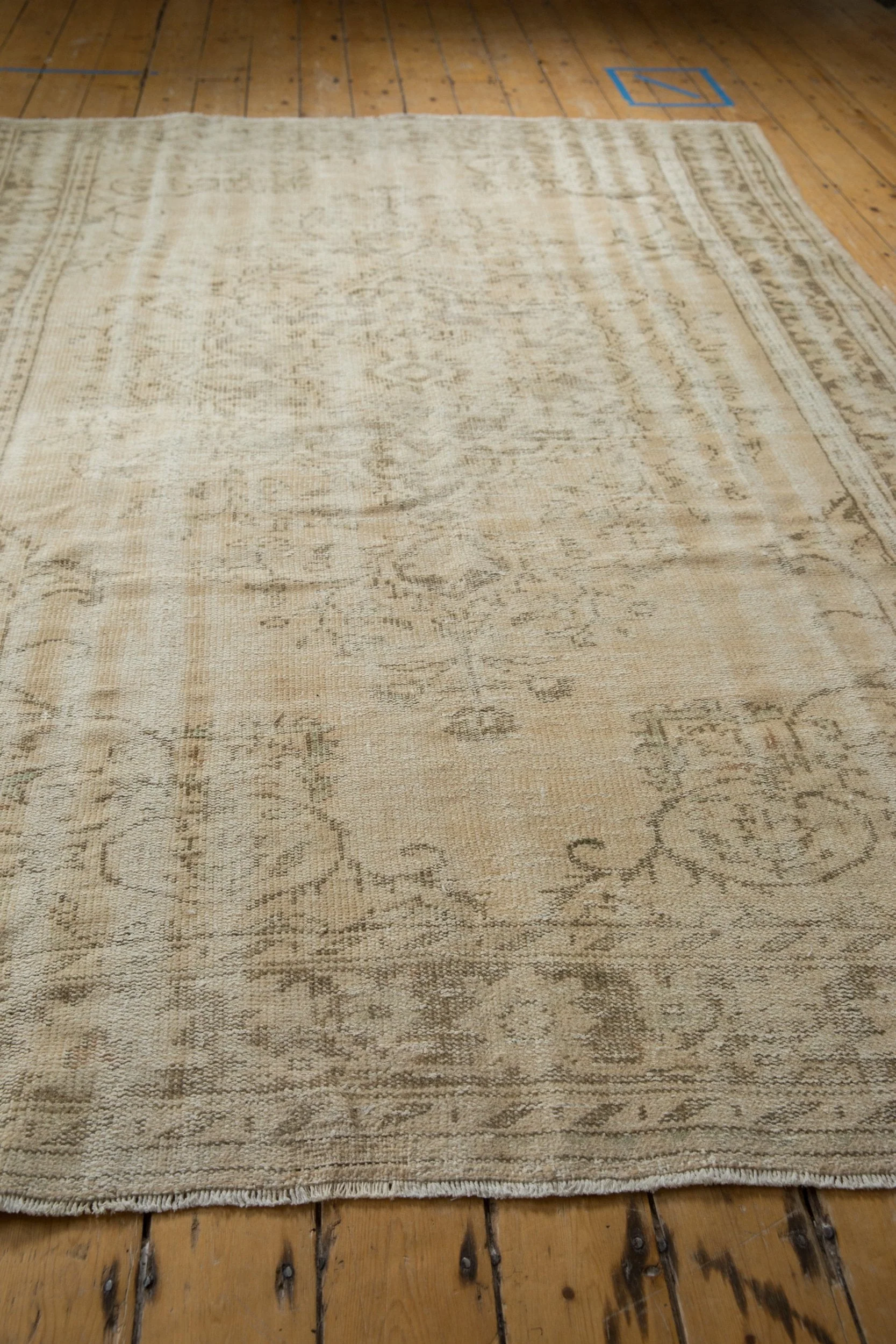 6.5x9.5 Vintage Distressed Oushak Carpet - Image 8