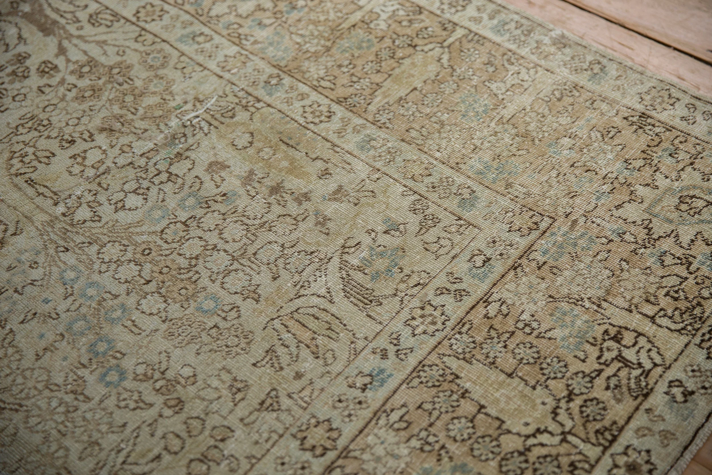 6.5x9.5 Vintage Distressed Tabriz Carpet - Image 8