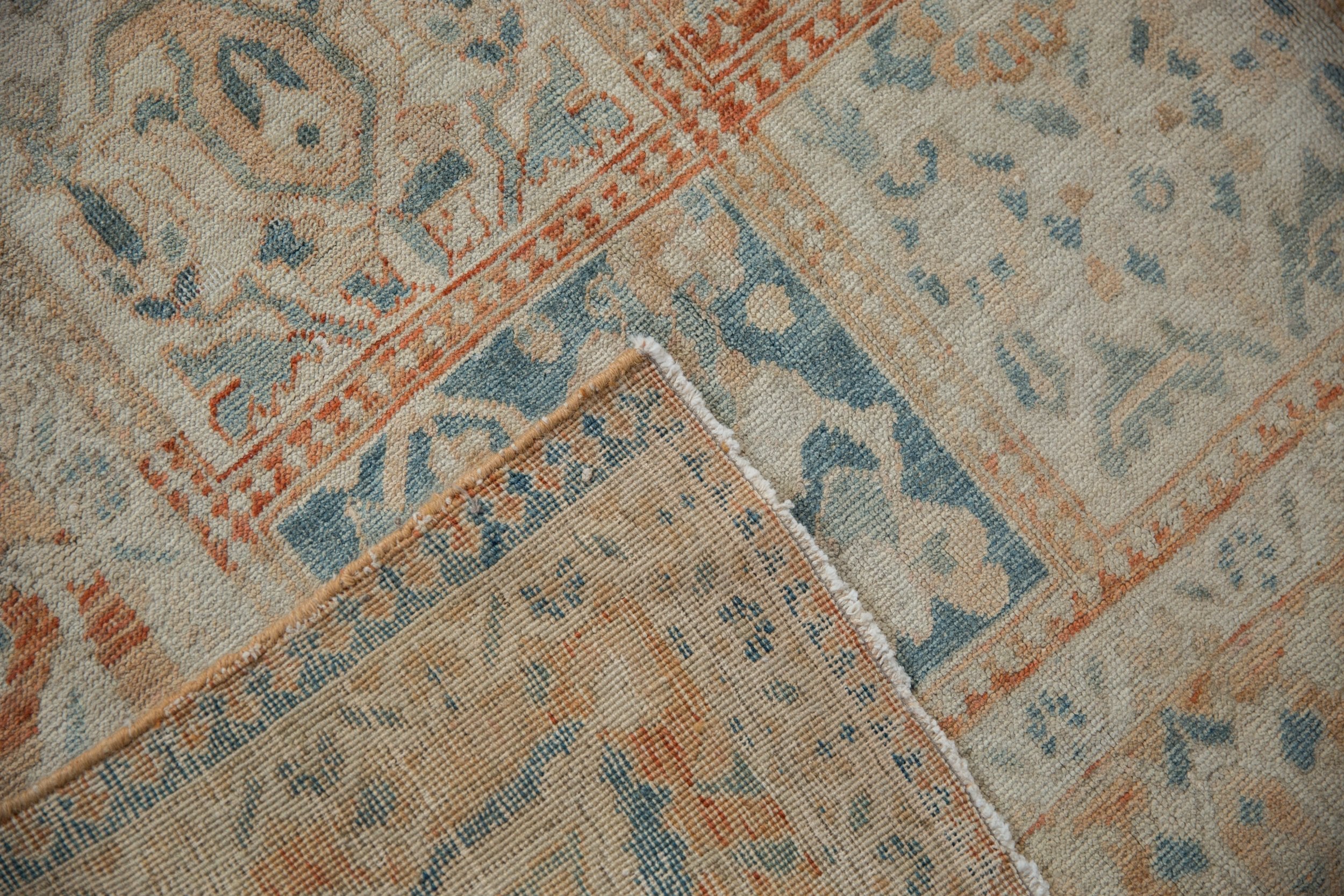 6.5x9.5 Vintage Distressed Turkish Bakhtiari Design Carpet - Image 12