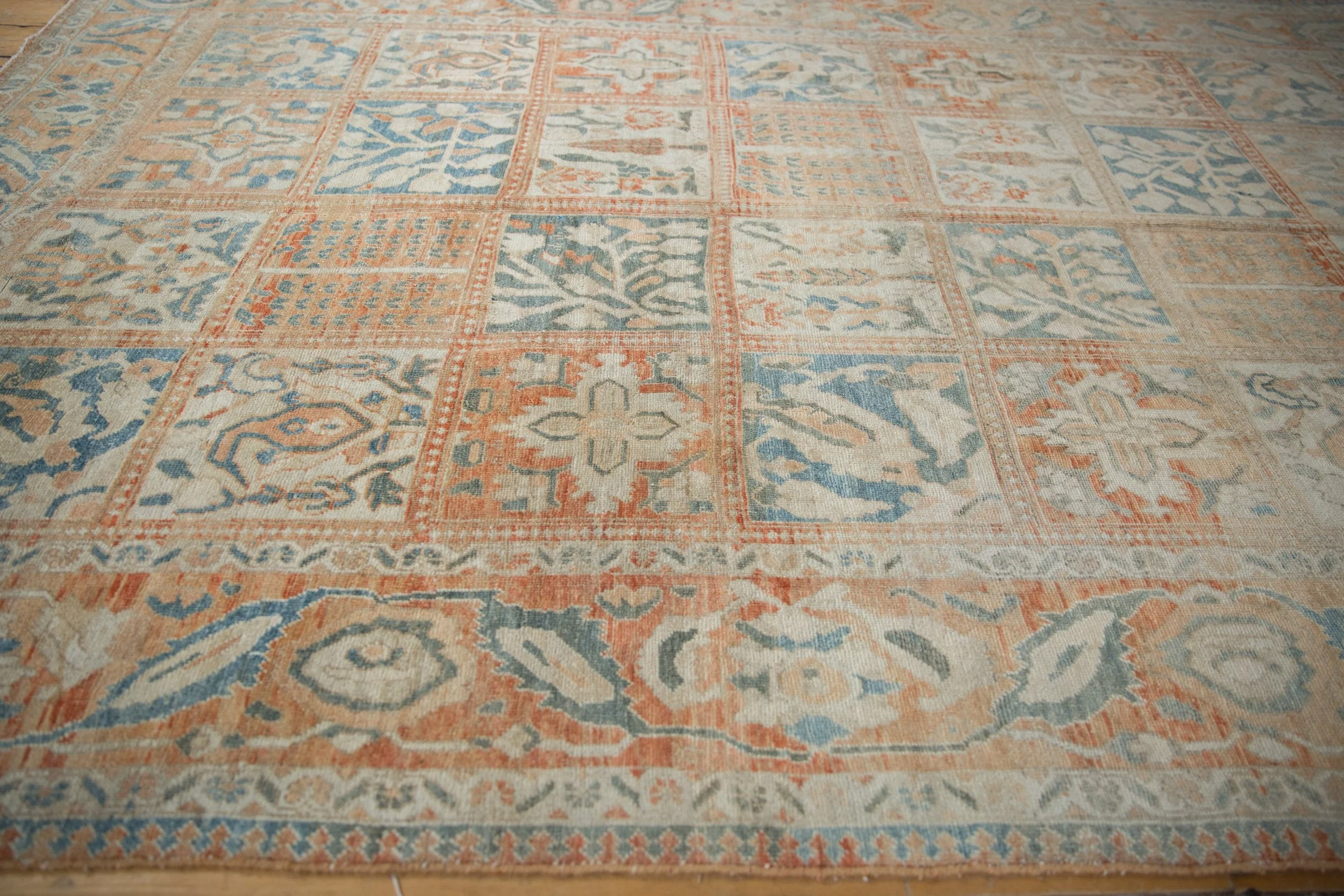 6.5x9.5 Vintage Distressed Turkish Bakhtiari Design Carpet - Image 5