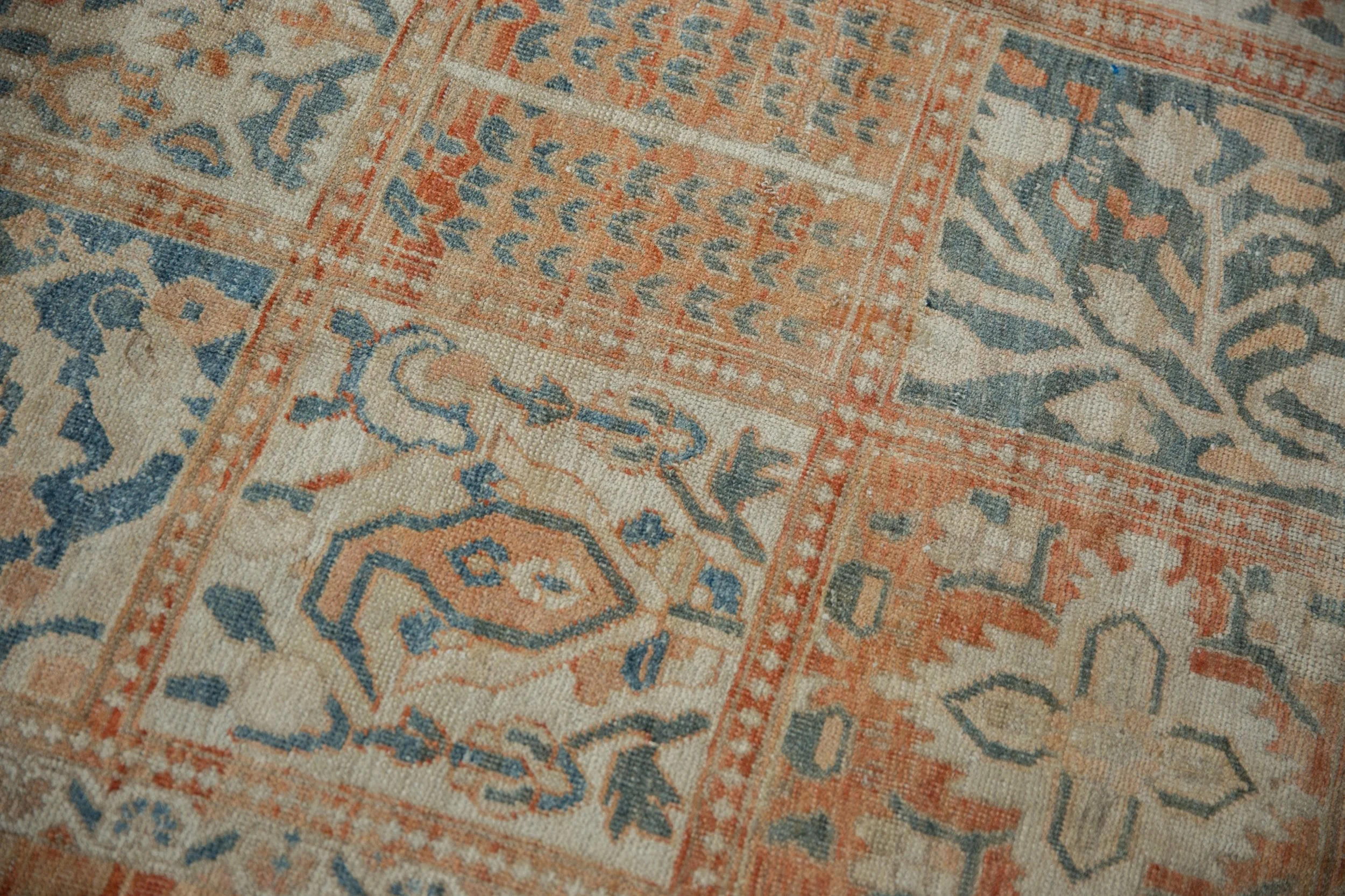 6.5x9.5 Vintage Distressed Turkish Bakhtiari Design Carpet - Image 6