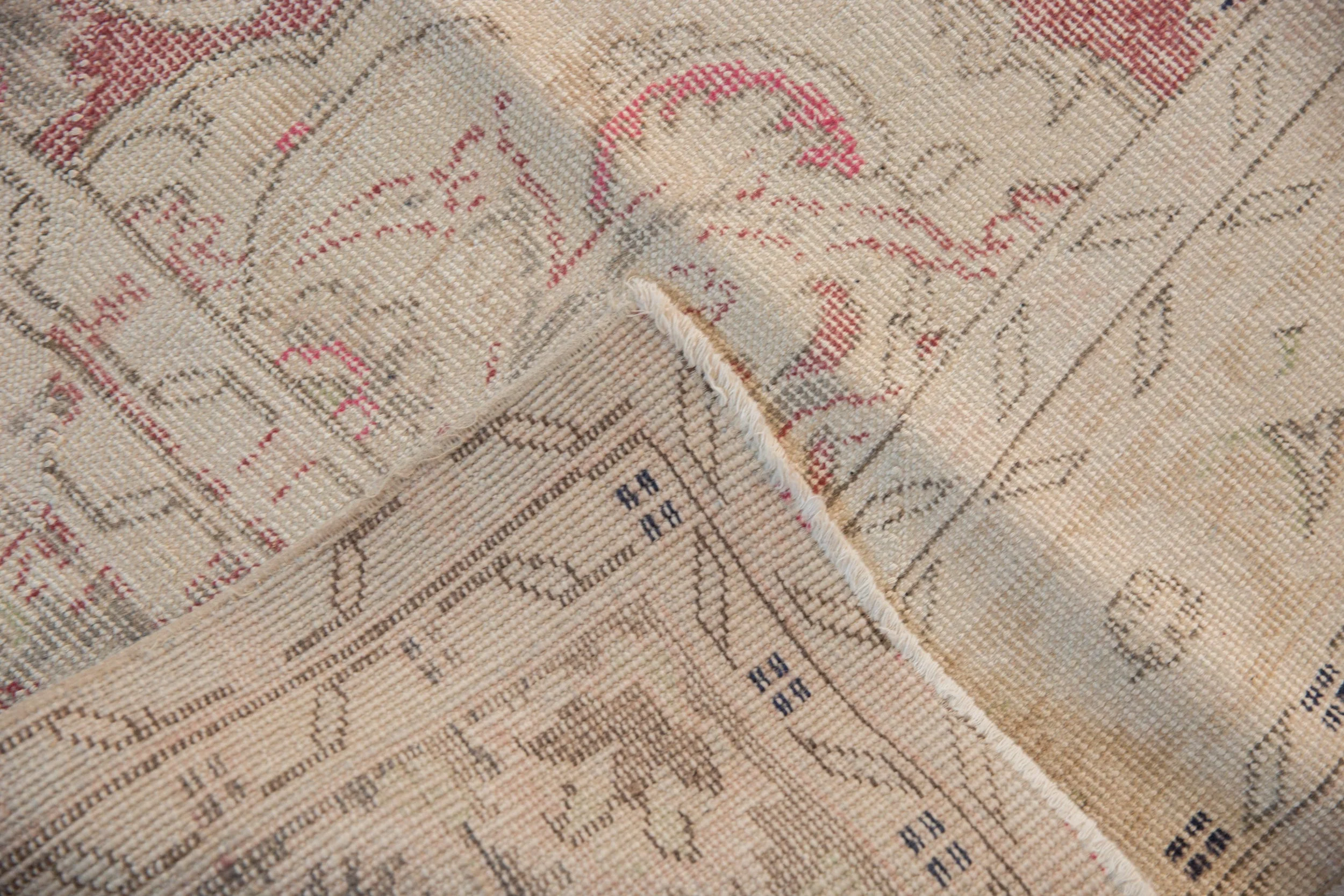 6.5x9 Vintage Distressed Oushak Carpet - Image 12