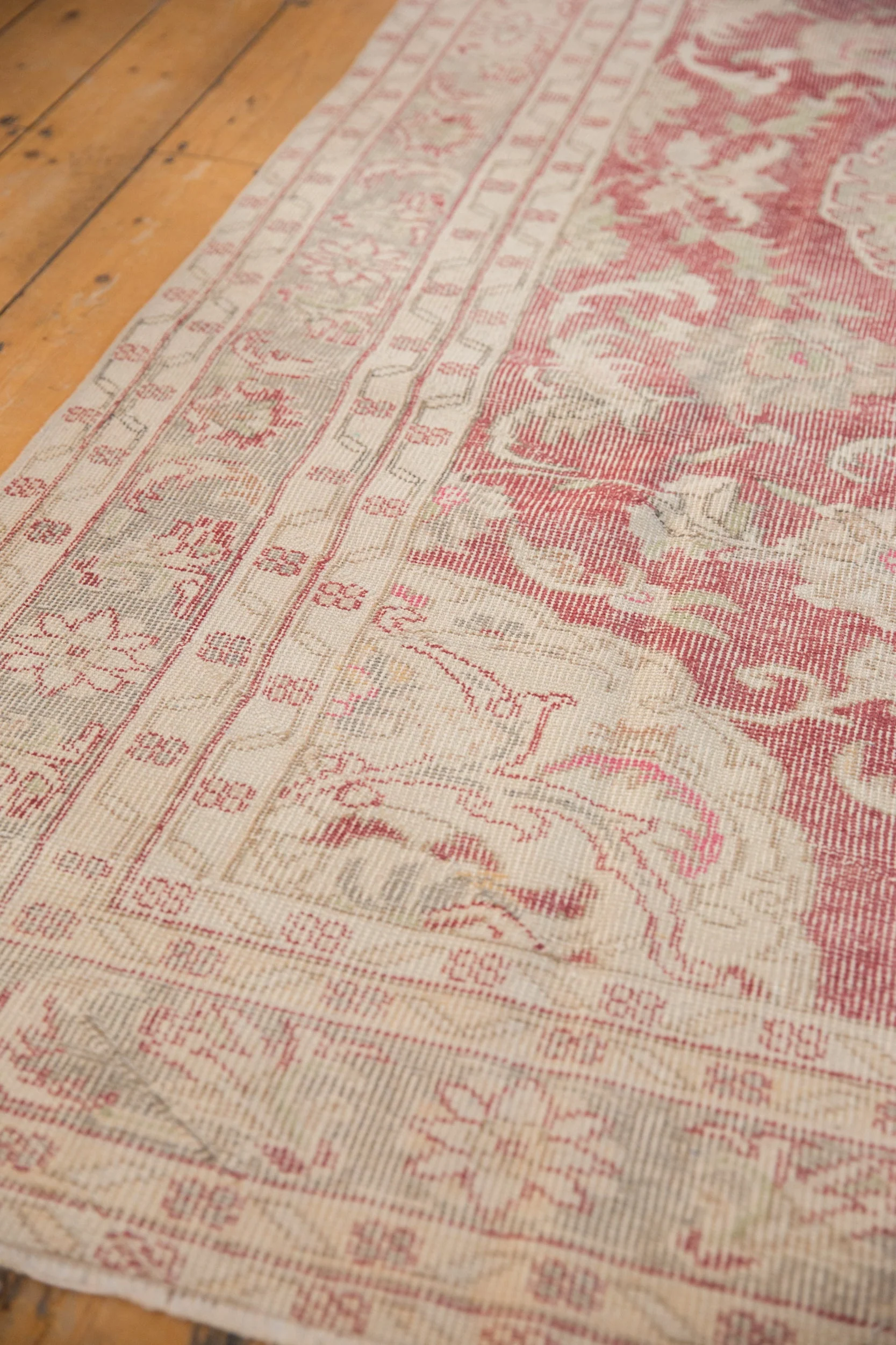 6.5x9 Vintage Distressed Oushak Carpet - Image 7