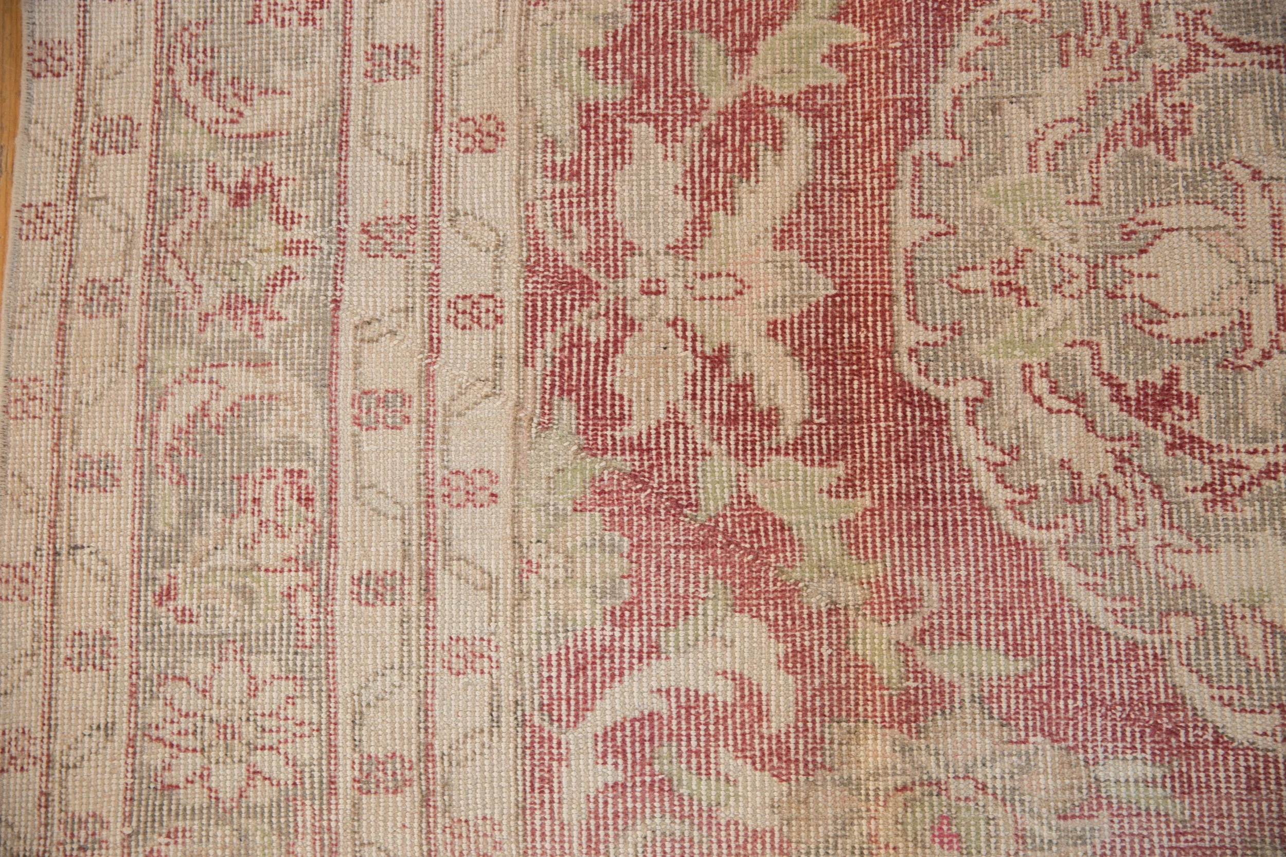 6.5x9 Vintage Distressed Oushak Carpet - Image 9