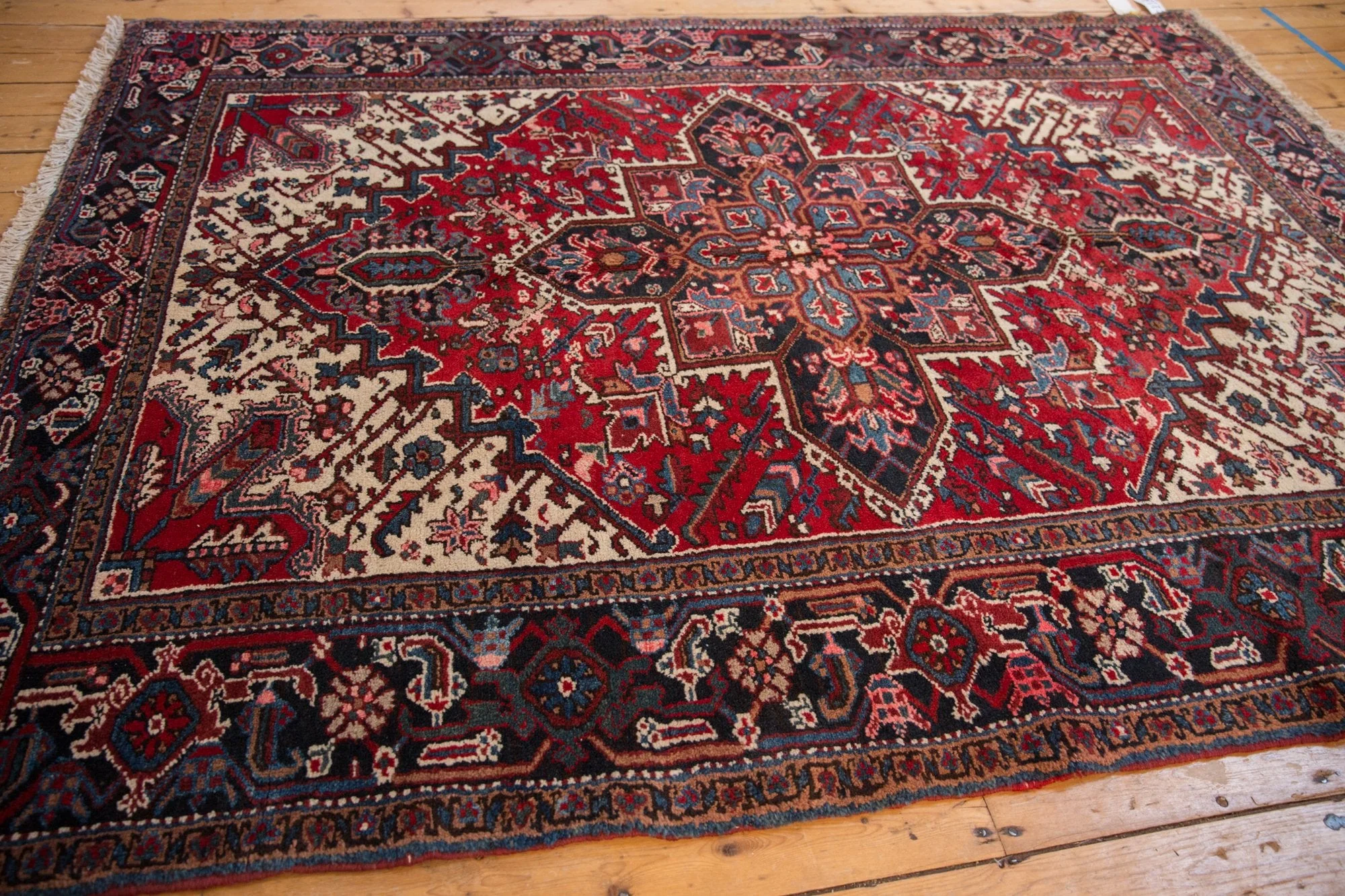 6.5x9 Vintage Mehrivan Carpet - Image 7
