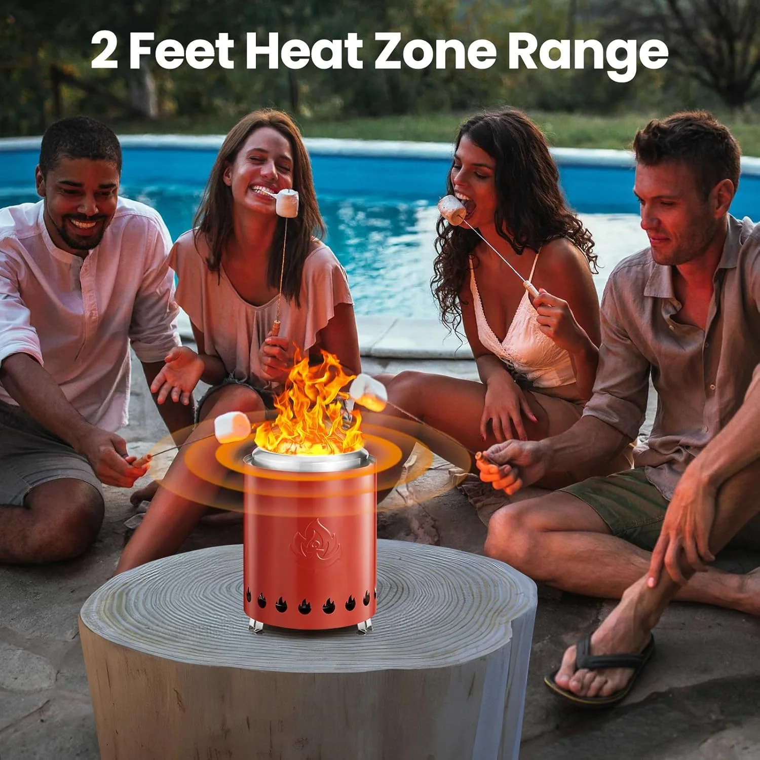 6.7" Portable Smokeless Tabletop Fire Pit, Low Smoke Burning Tabletop Fire Pit Fuel - Image 11