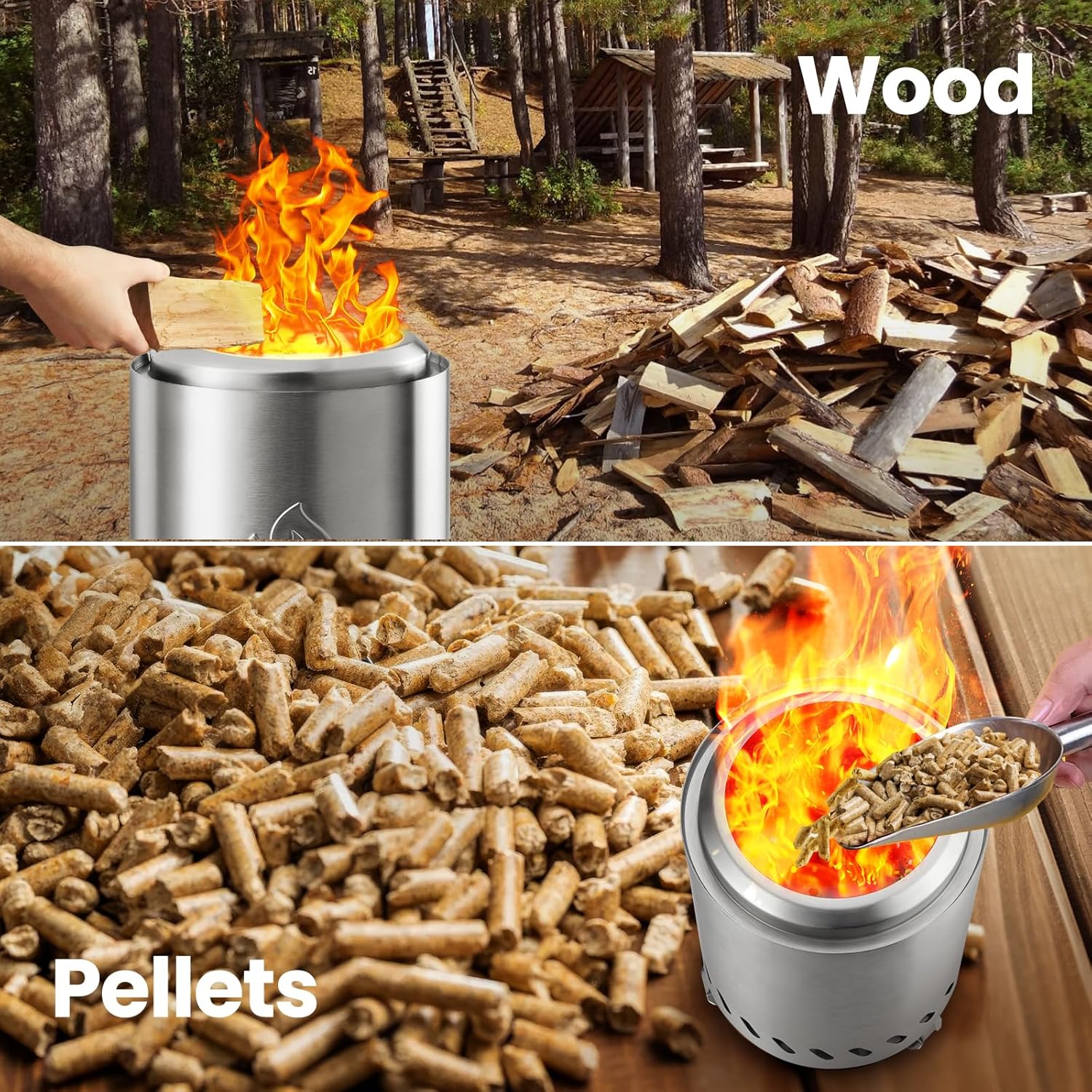 6.7" Portable Smokeless Tabletop Fire Pit, Low Smoke Burning Tabletop Fire Pit Fuel - Image 16