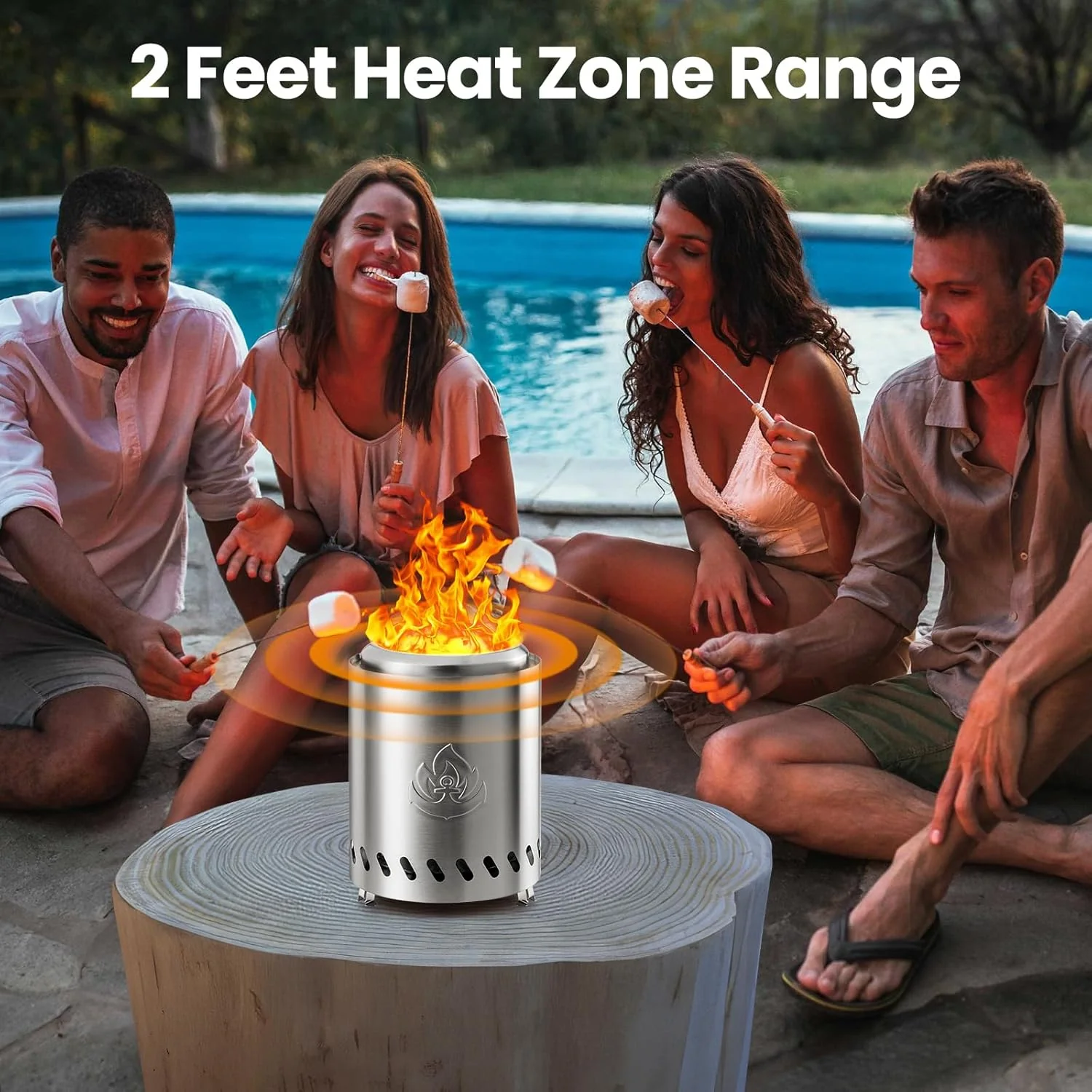 6.7" Portable Smokeless Tabletop Fire Pit, Low Smoke Burning Tabletop Fire Pit Fuel - Image 18