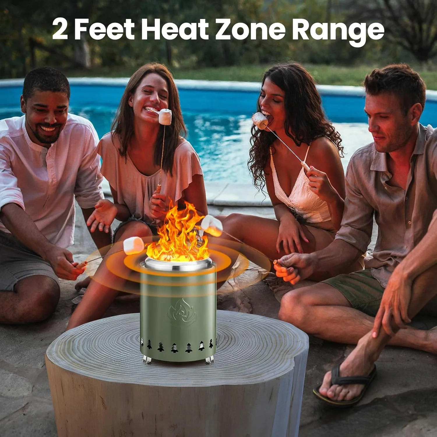 6.7" Portable Smokeless Tabletop Fire Pit, Low Smoke Burning Tabletop Fire Pit Fuel - Image 4