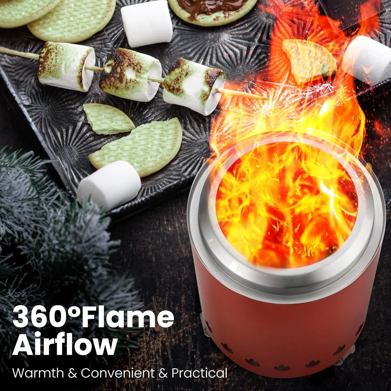6.7" Portable Smokeless Tabletop Fire Pit, Low Smoke Burning Tabletop Fire Pit Fuel - Image 7