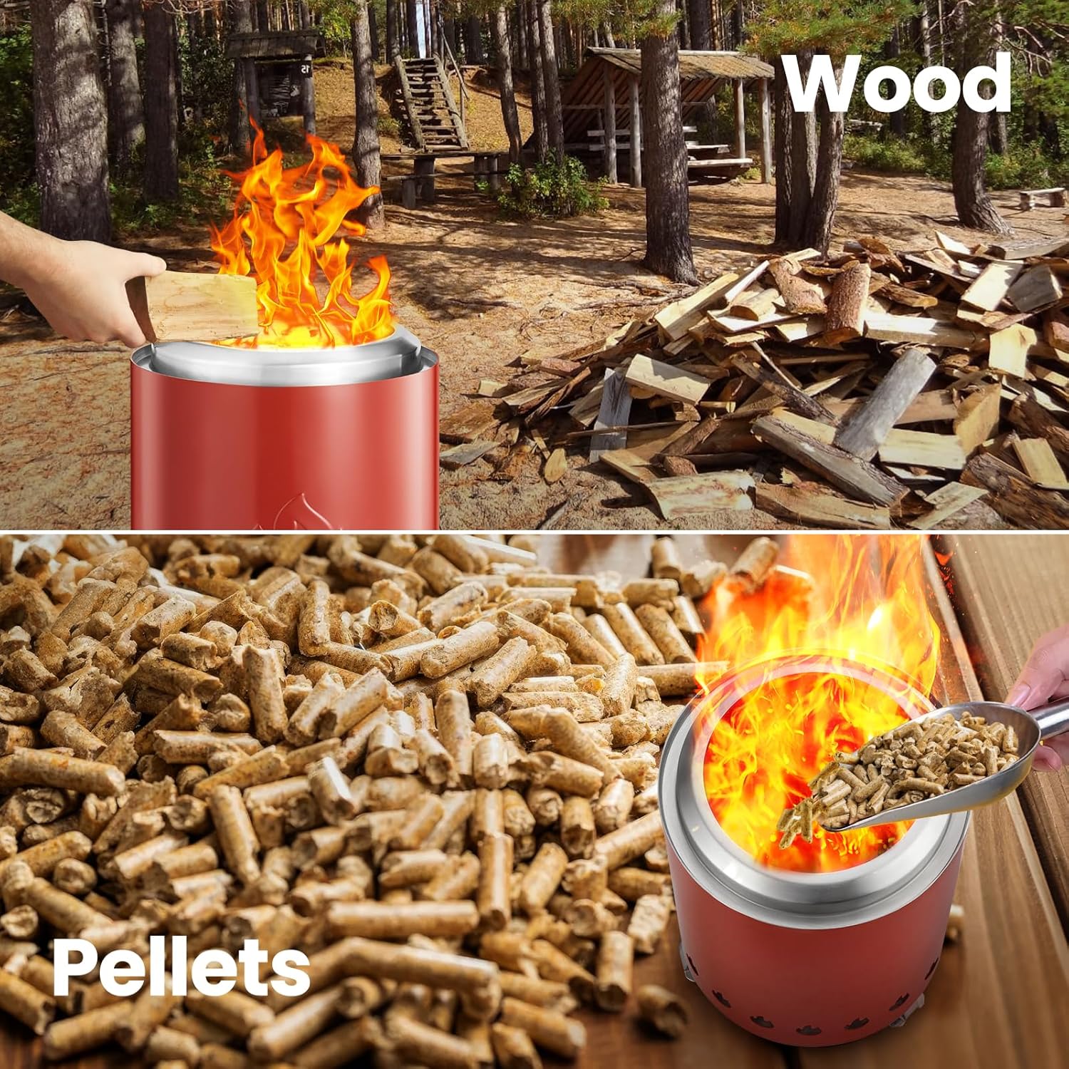 6.7" Portable Smokeless Tabletop Fire Pit, Low Smoke Burning Tabletop Fire Pit Fuel - Image 9